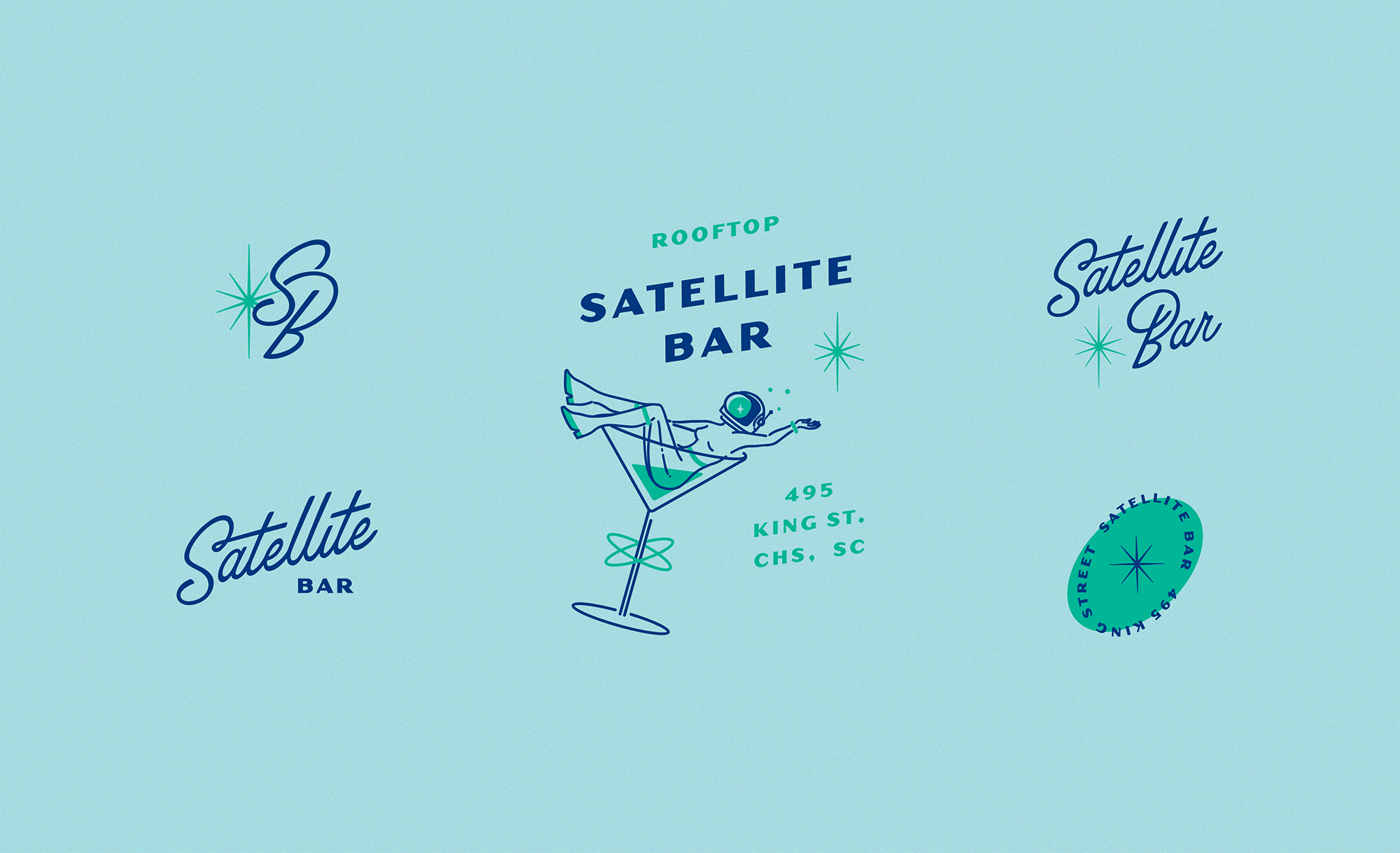Satellite Bar Charleston logos