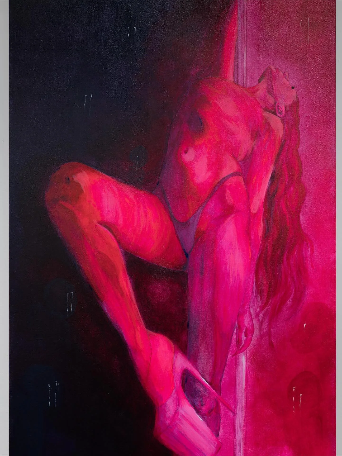 From @margot.labelette: Images from my multimedia series, which include sculptures created from recycled Pleasers, and two large acrylic paintings.
1. The Spectacle II
2. The Spectacle I
3-5. Remains 
6-7. Sacrifice
8-10. Heretic 

While the ideas fo