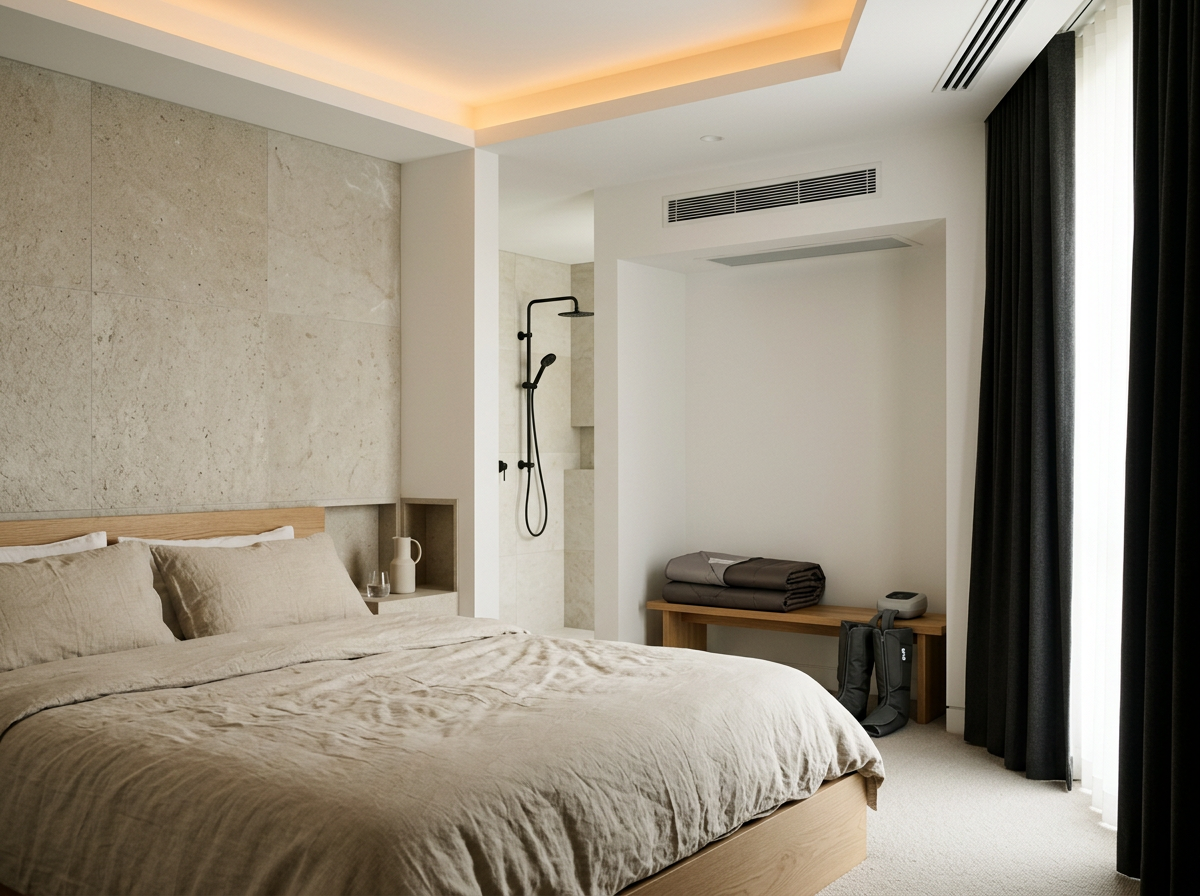 restorative guest room, sleep therapy