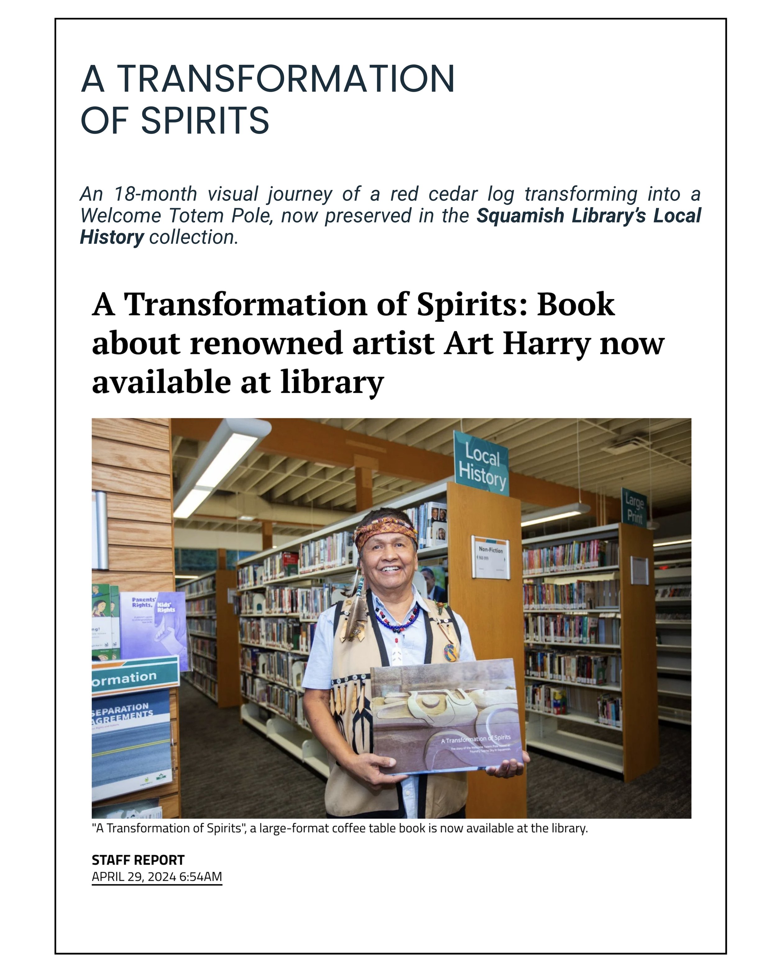 CULTURE & RECONCILIATION - Squamish B.C.