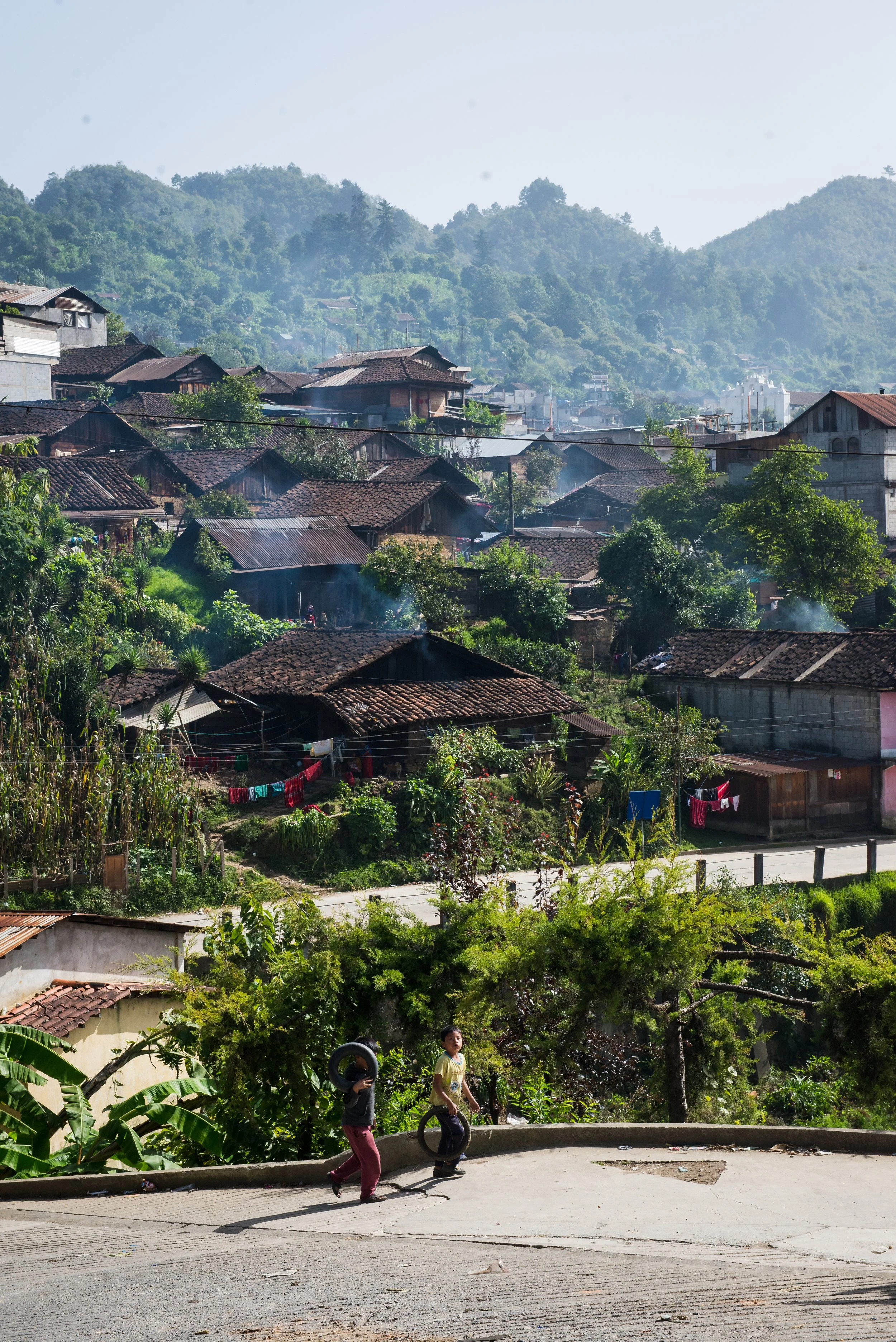 Chajul, a Maya Ixil town in Guatemala’s highlands, was devastated by the 1960–1996 civil war and remains impoverished, with limited education, opportunity, and linguistic isolation.