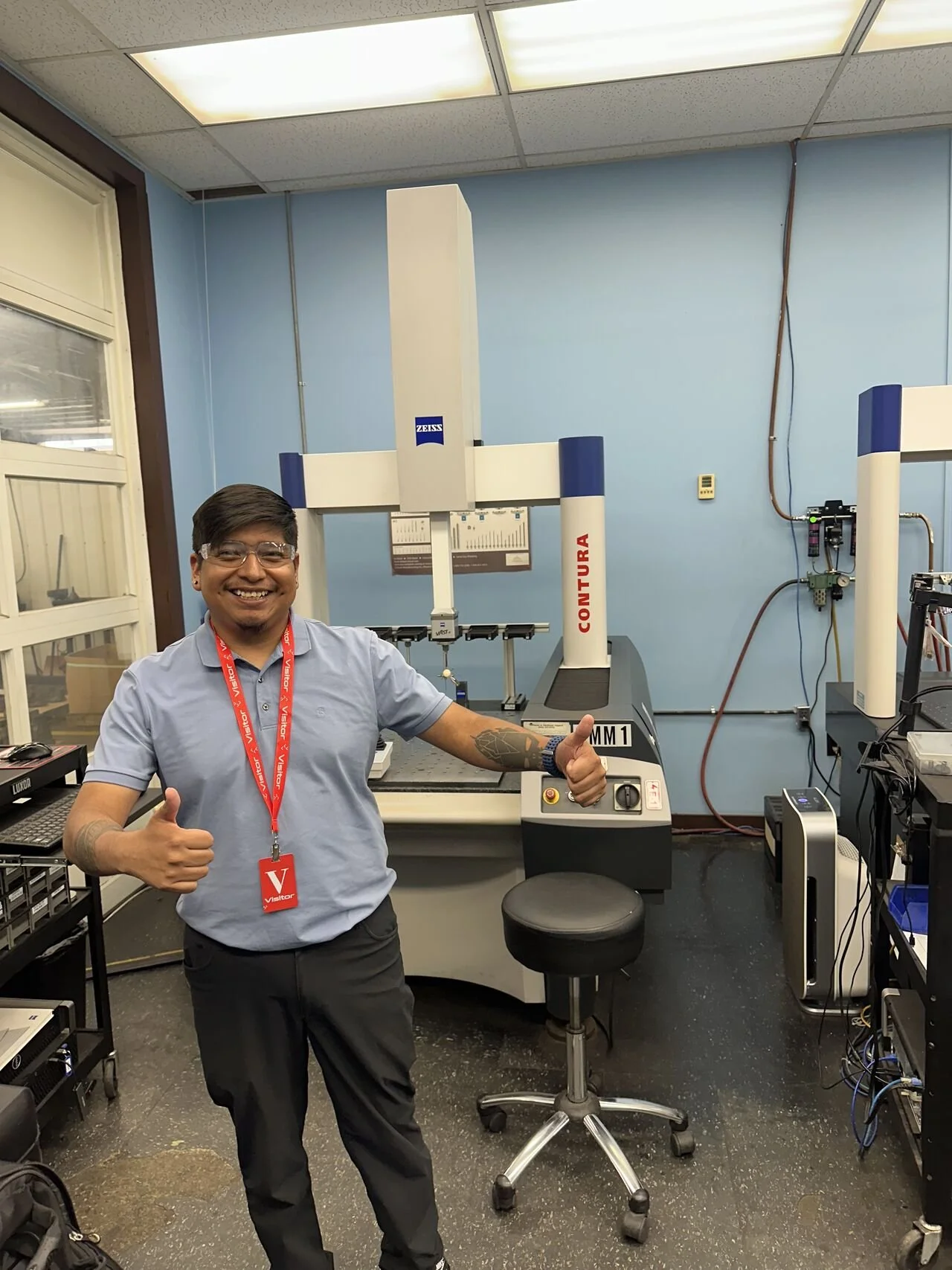 Appliance Metrology employee happy at work