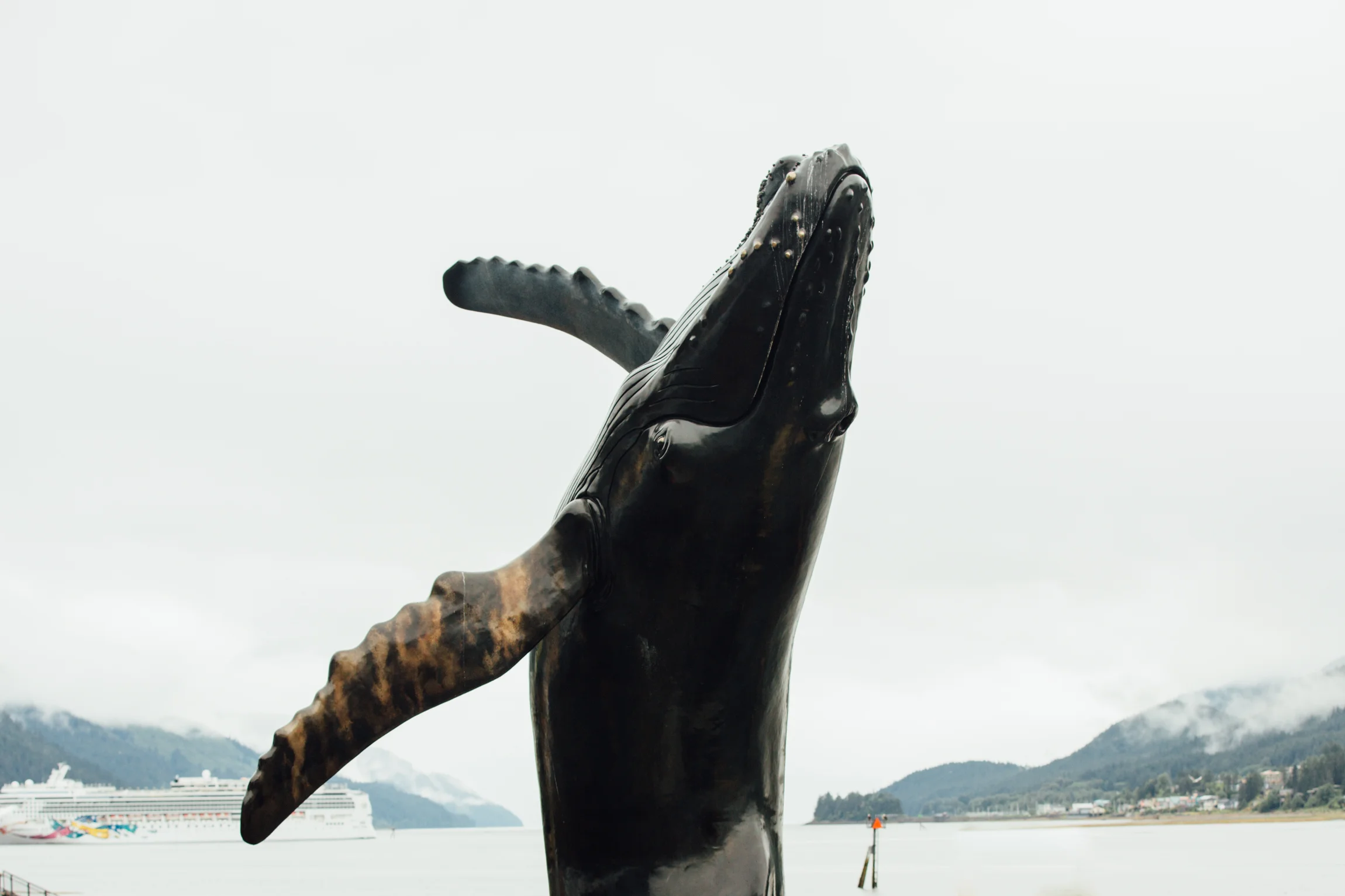 Whale statue in Juneau Alaska
