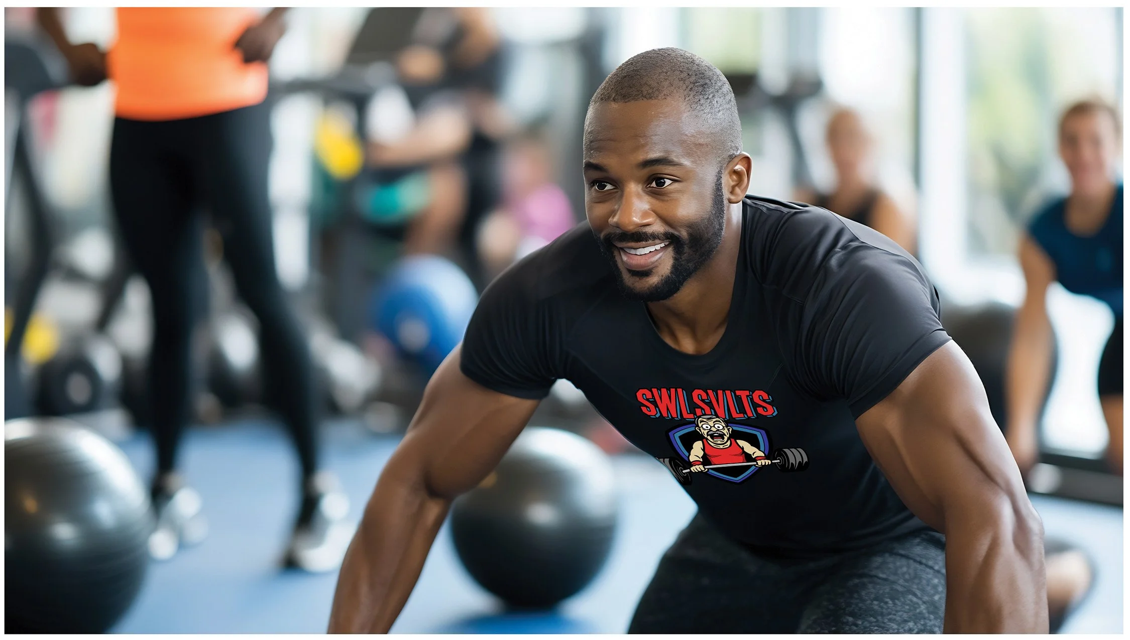 Gym-tested and training-ready, the SWLSVLTS tee blends fitness culture with character-driven design.