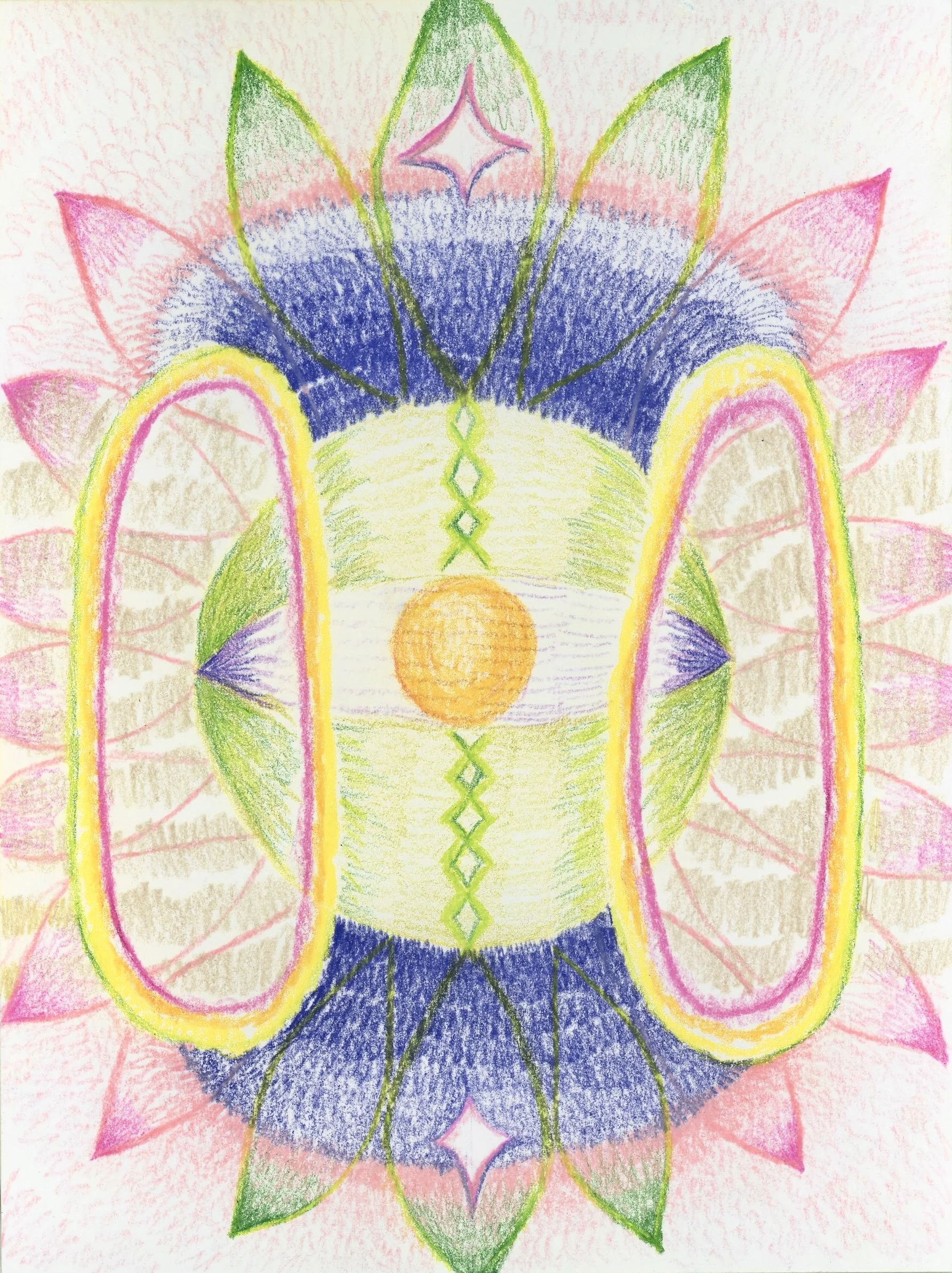 Oracle, 8x6 inches, colored pencil on paper, 2026
