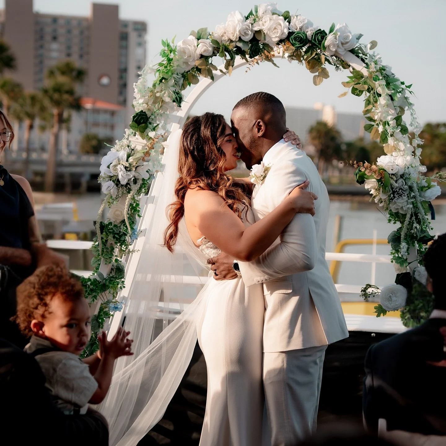 The Jacksons ❤️ | April 25th, 2025 

We celebrated our marriage by having an intimate wedding with our closest family and friends. Everyone gathered together on a beautiful yacht, as we cruised along the Tampa Bay at sunset 🌅 it was a dream come tru