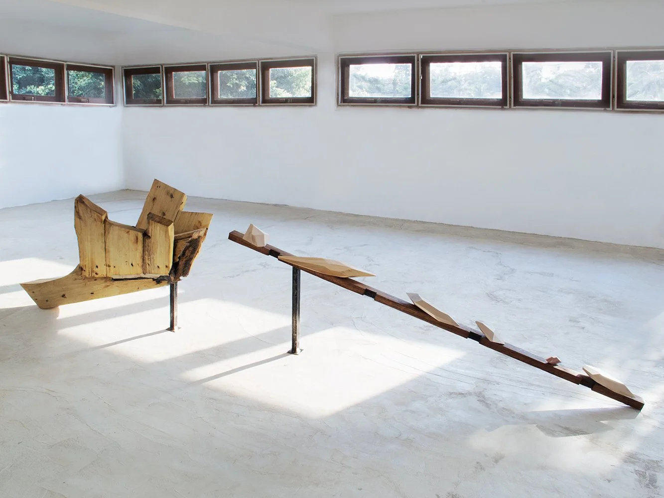  Untitled  2014    Hand-shaped assorted woods, steel      