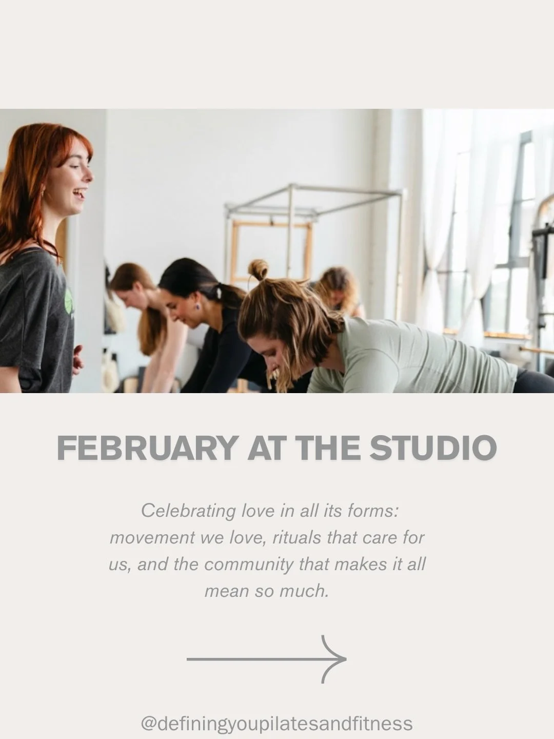 Happy February! 🤍

This month we&rsquo;re celebrating love in all its forms: movement we love, rituals that care for us, and the community that makes it all mean so much.

Swipe for details about our special Valentine&rsquo;s Day partner mat class, 