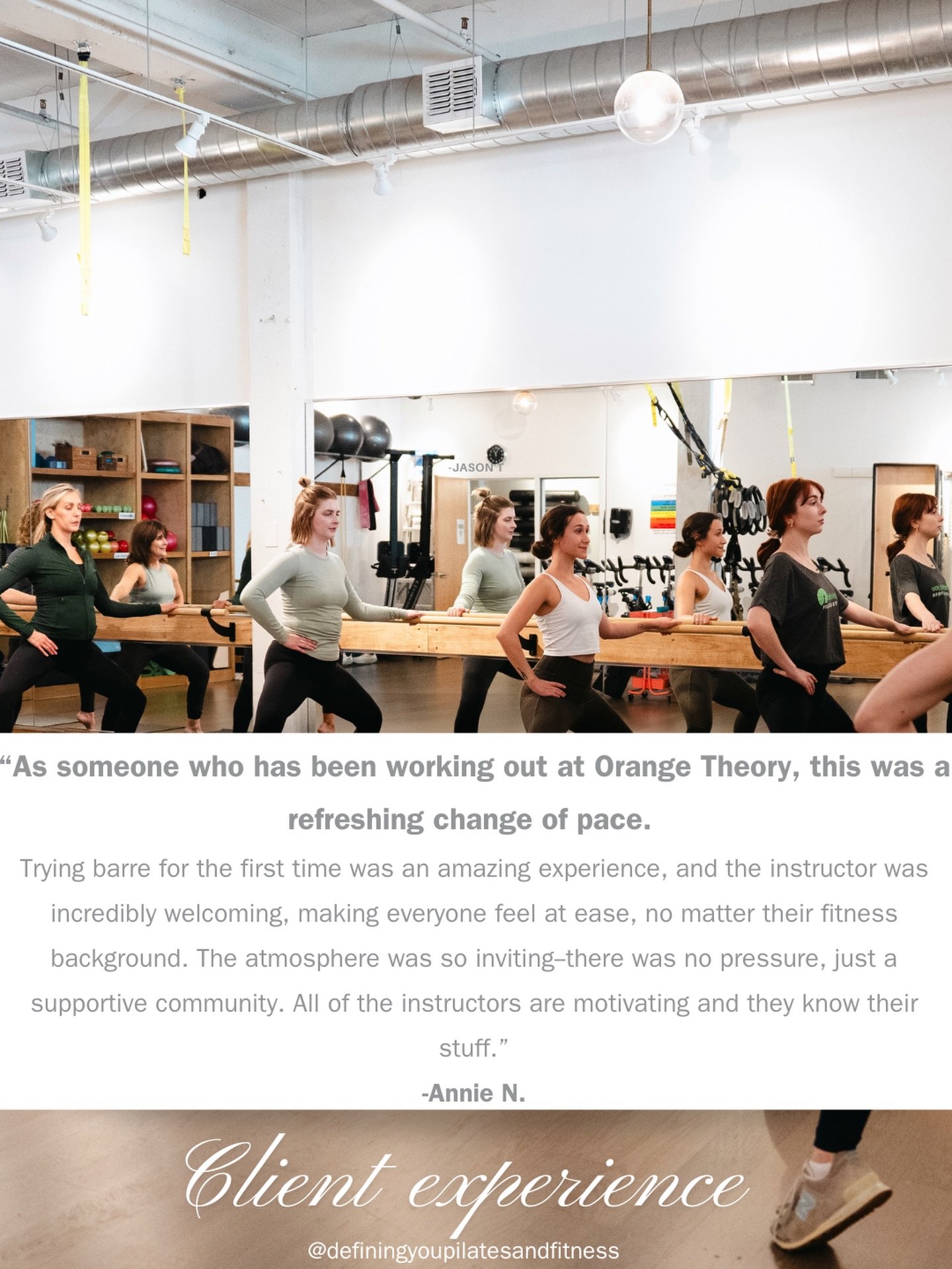 In need of a refreshing change of pace this Spring? 🌼

From first-time barre to feeling right at home, this is what the Defining You experience is all about 🤍

&ldquo;No pressure, just a supportive community.&rdquo;

Come move with us this Spring! 