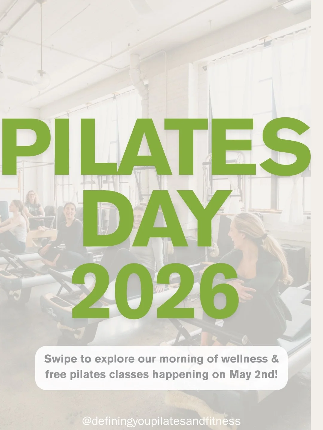 If you&rsquo;ve been waiting for a sign to get back into what makes you feel good&hellip; this is it!

Join us for Pilates Day 2026: a free, feel-good event designed to help you reconnect with your body and your health in a supportive, welcoming spac