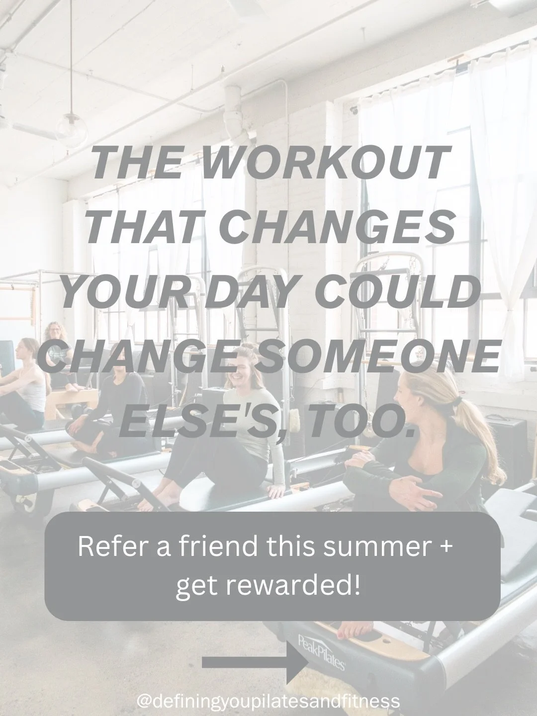 There&rsquo;s nothing better than having someone to sweat, laugh, and grow stronger alongside 💚 

This summer, share the Defining You experience with a friend and earn rewards when they join our community!

Refer a friend who purchases a New Client 