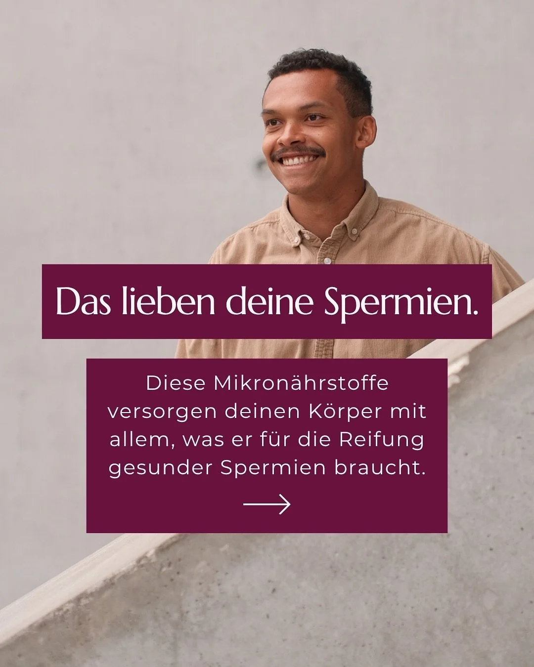 Wusstest du, dass Mikron&auml;hrstoffe die Spermienqualit&auml;t direkt beeinflussen k&ouml;nnen? 

✔️ sie erh&ouml;hen die Anzahl und Beweglichkeit der Spermien
✔️ sie sch&uuml;tzen die DNA vor Sch&auml;den
✔️ sie unterst&uuml;tzen die Hormonbalance