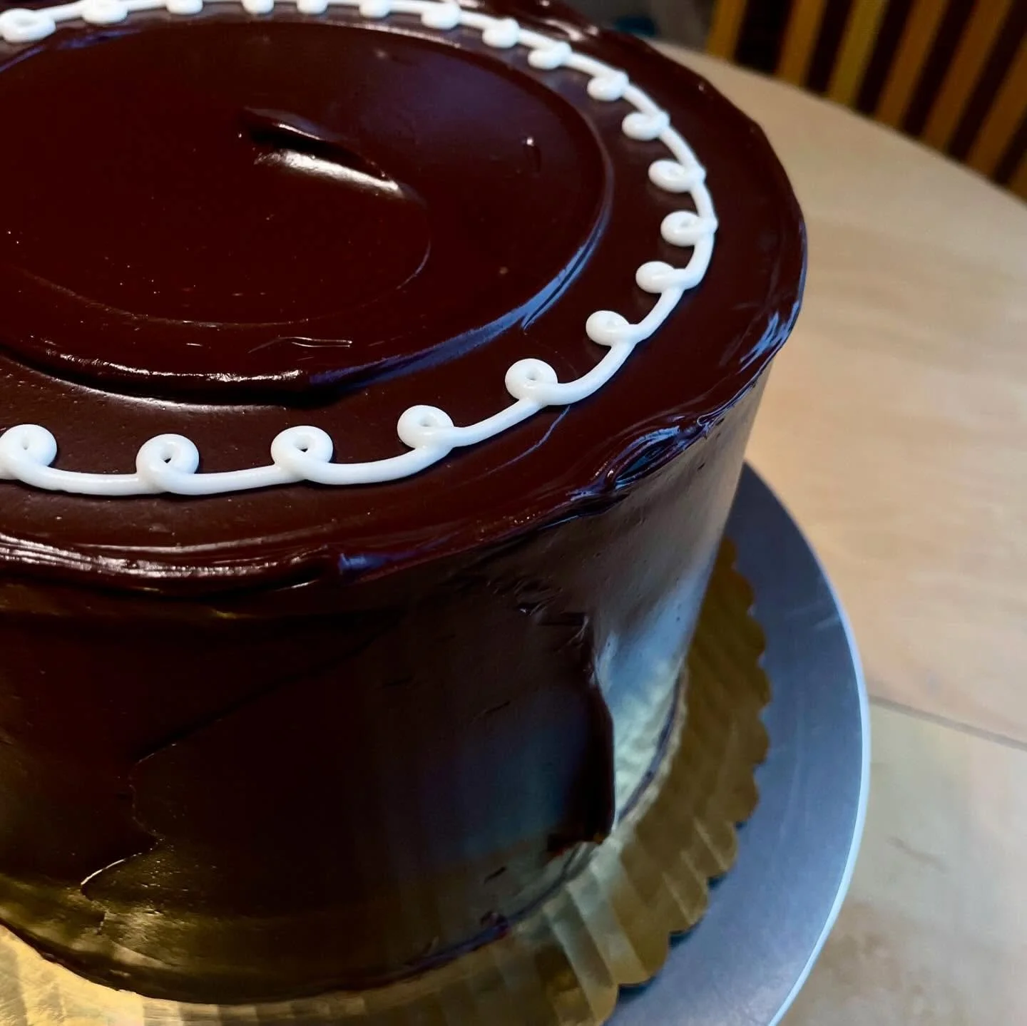 The Lil&rsquo; Devil &mdash; Fudgey layers, marshmallow buttercream, bittersweet chocolate ganache and a vanilla swirly 

Shared with a very special audience, as I parted with my desk job to pursue a new cake job! Exciting new adventures ahead&hellip