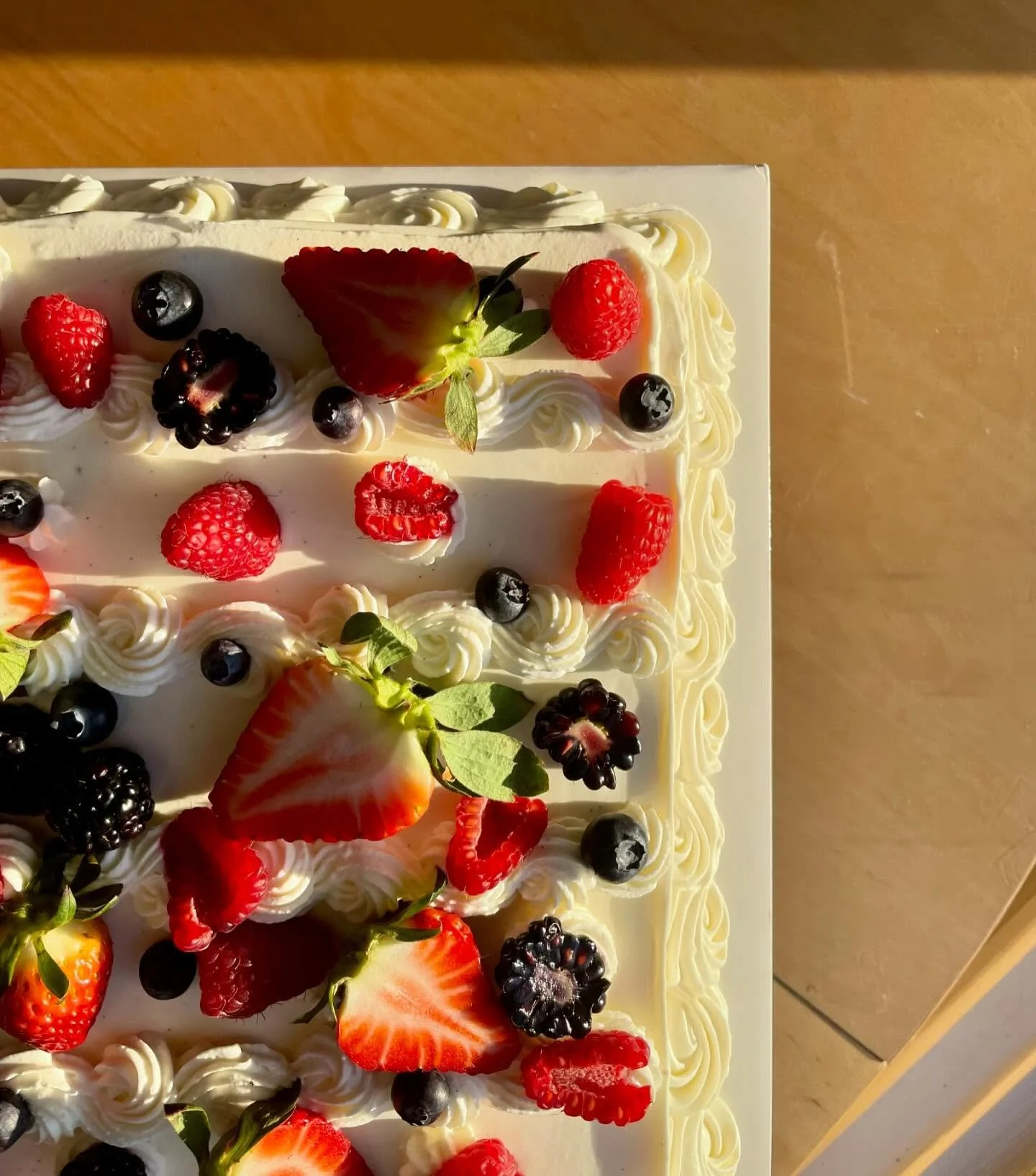 Many different views from Berryville, USA 🫐 🐇🍓

Big ole chiffon cake, lemon syrup soak, lemon curd, vanilla bean mascarpone whip, berries on berriesssss