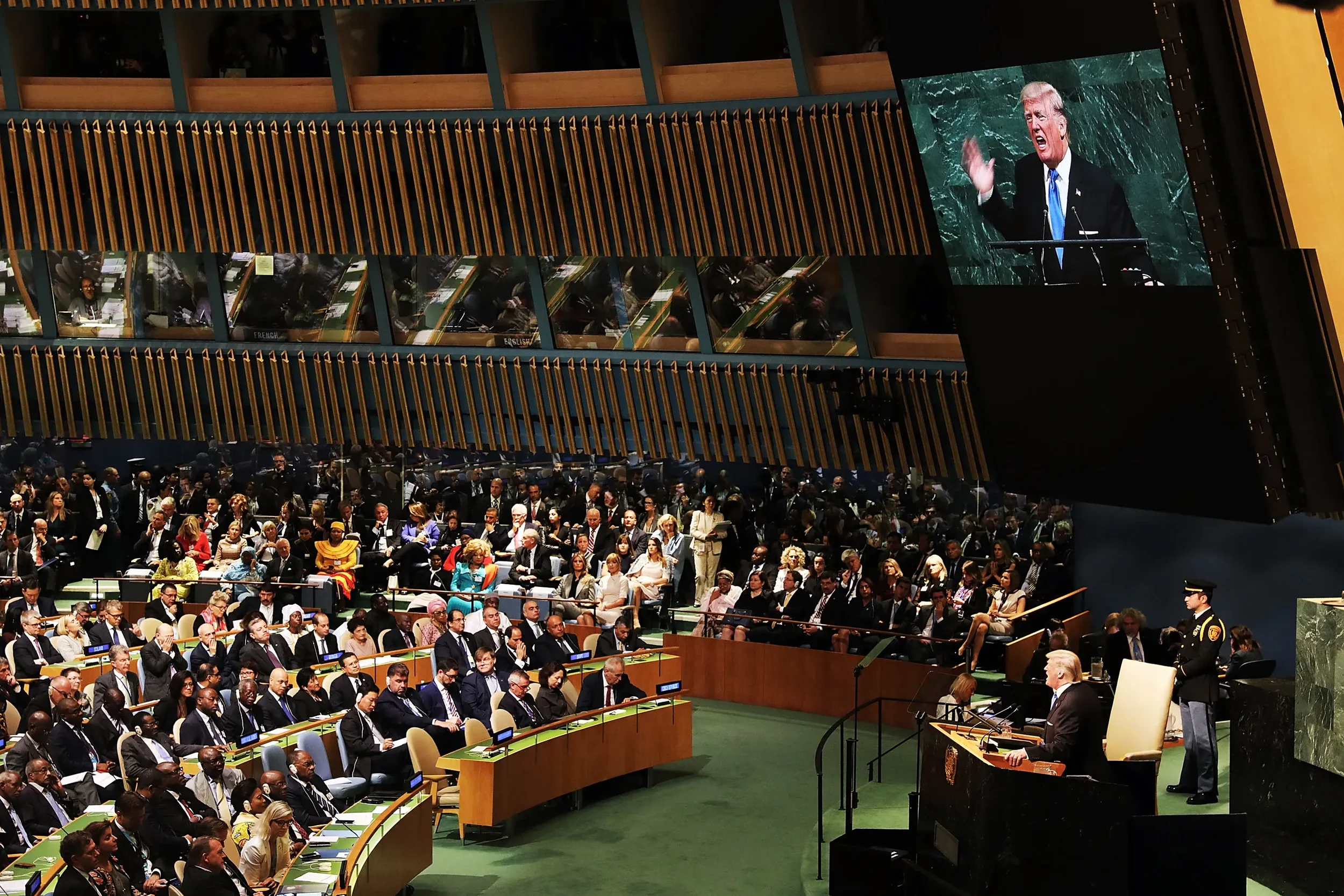 U.S President Donald Trump Delivers Lengthy Speech At The U.N General Assembly