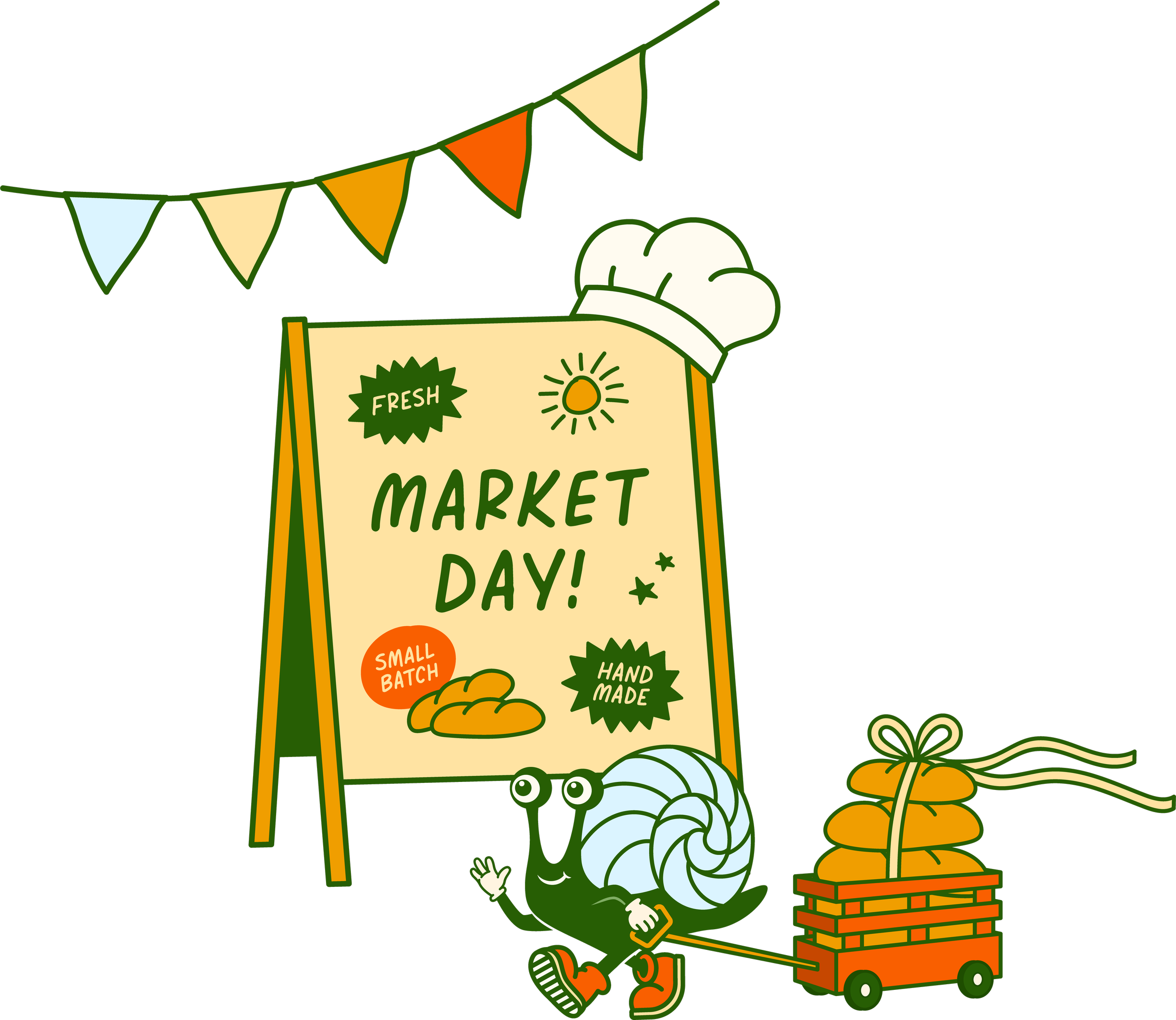 Market Day Illustration | Sunrise Snacks by Sunrise Manifestations