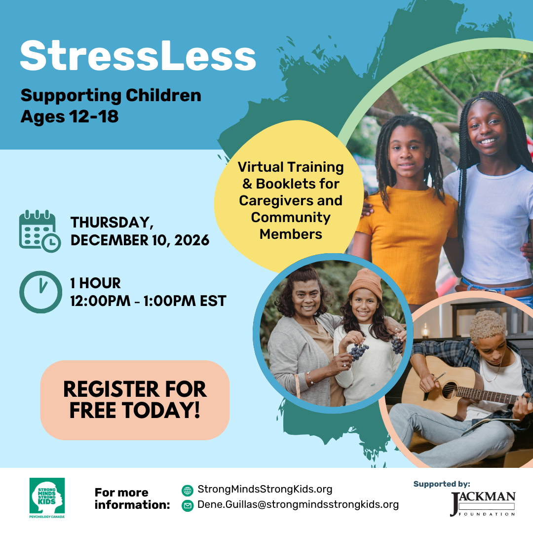 StressLess Workshop: Parent and caregivers Supporting Ages 12-18 