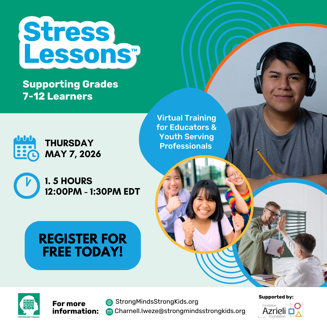 Stress Lessons Grades 7-12 Program Training: Educators and Youth-Serving Professionals 