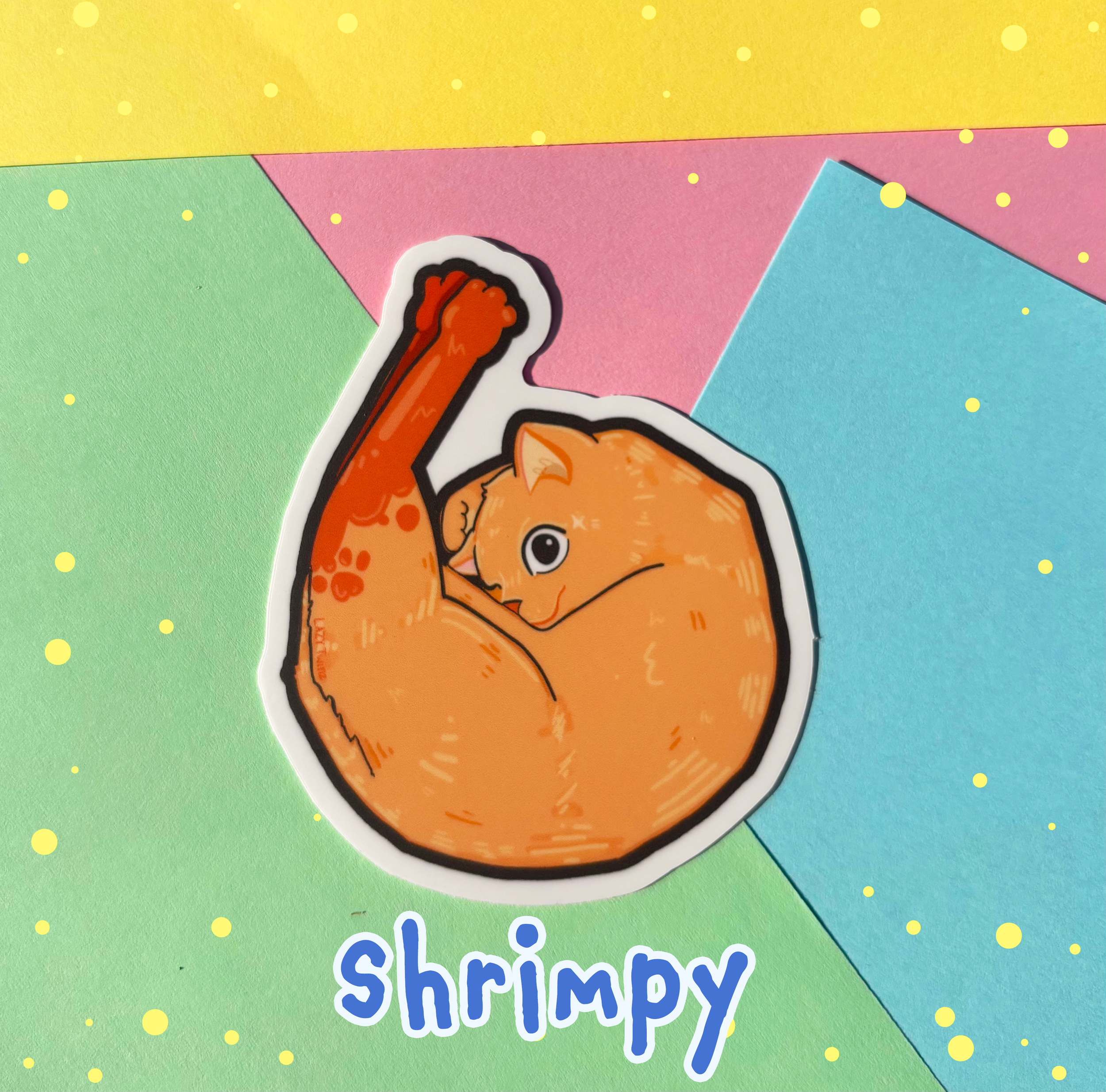 Shrimpy Cat Sticker