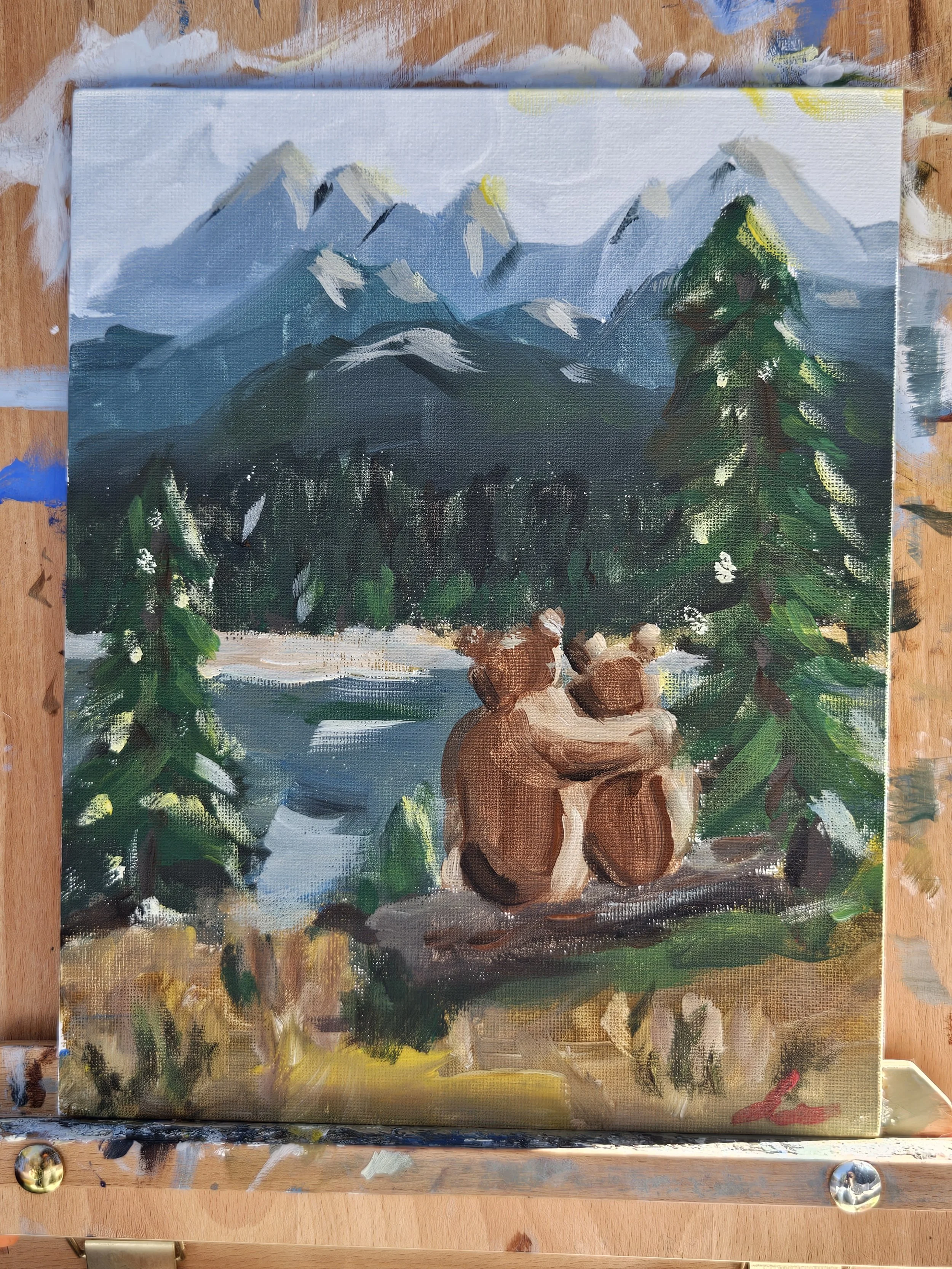 Bear Couple Painting