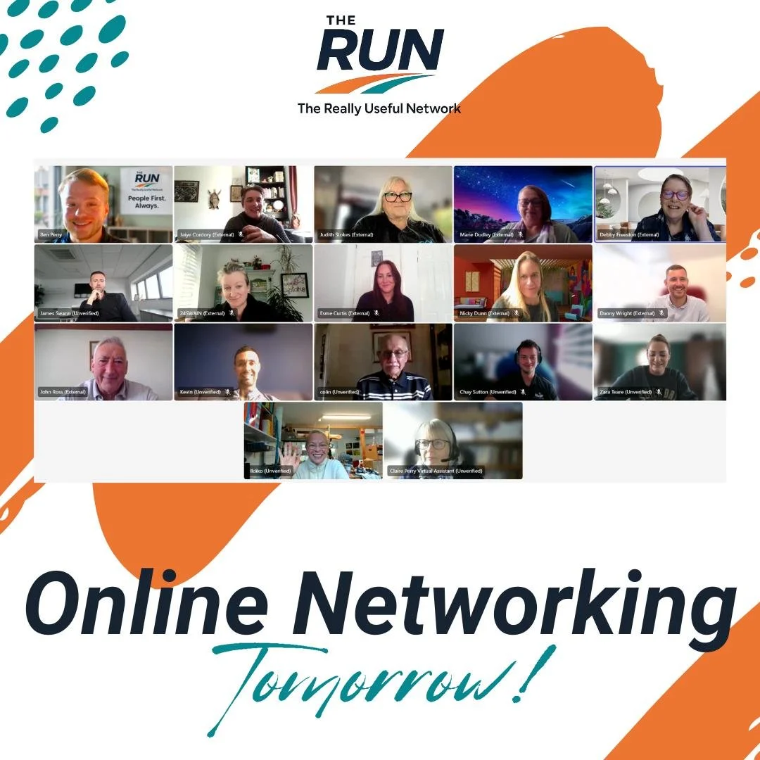 Join us tomorrow for our second online RUN networking session! 🧡💙

It&rsquo;s open to all Devon and Cornwall businesses - the perfect chance to connect, share ideas, and meet new people without even leaving your desk. 

If you&rsquo;ve been to one 