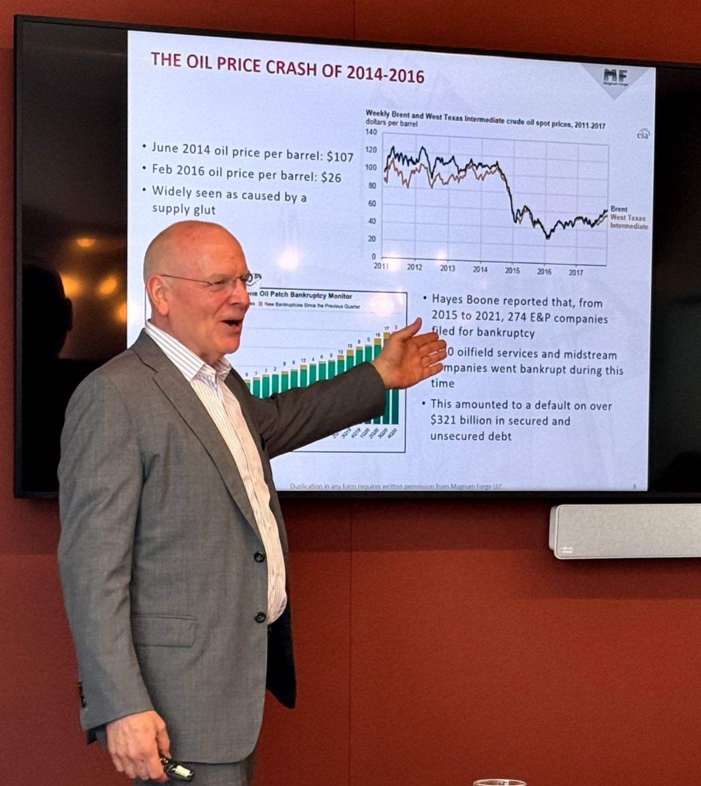 Russel Corl of Magnum Forge presenting