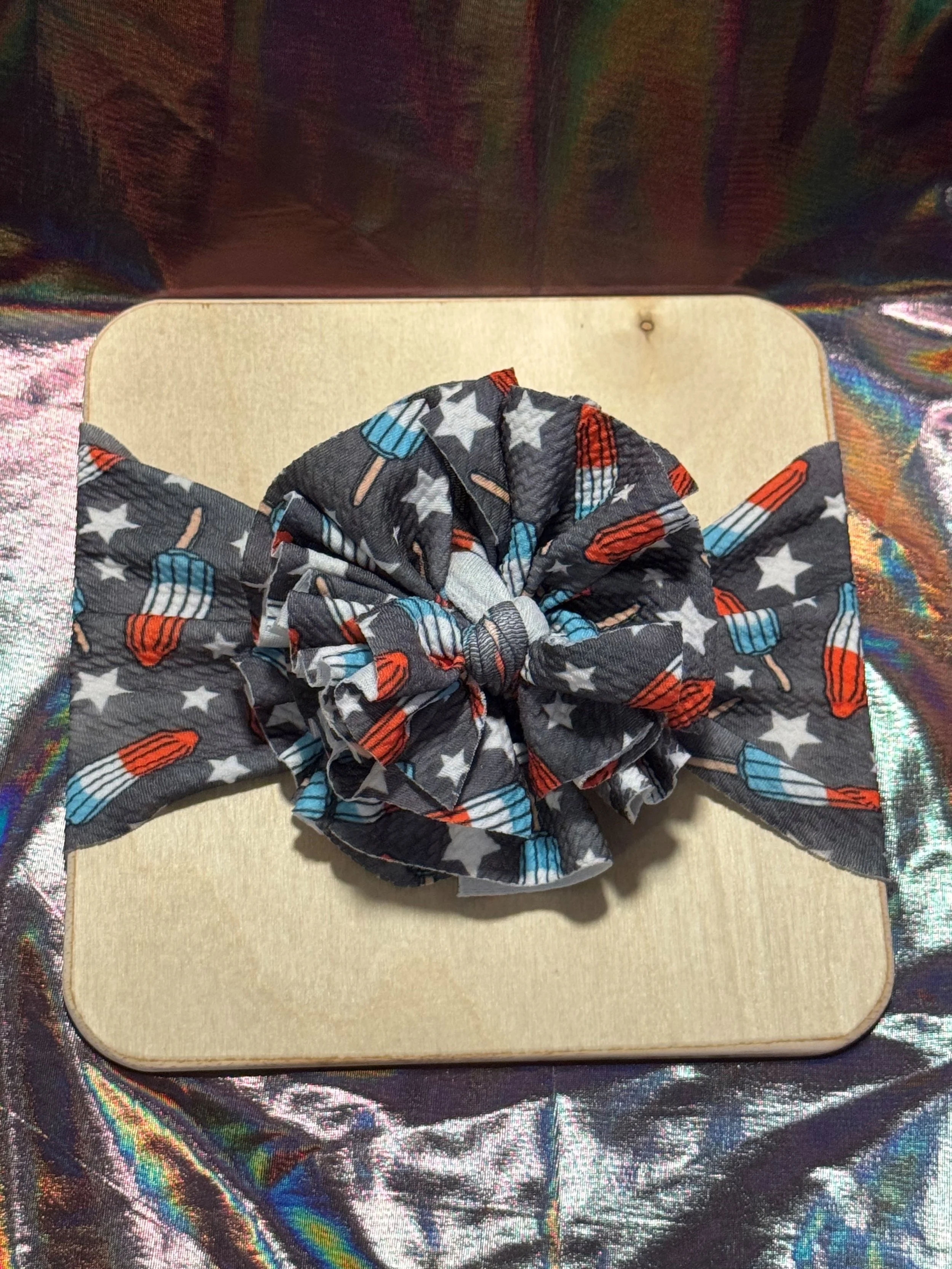 4th of July Messy Head Wrap