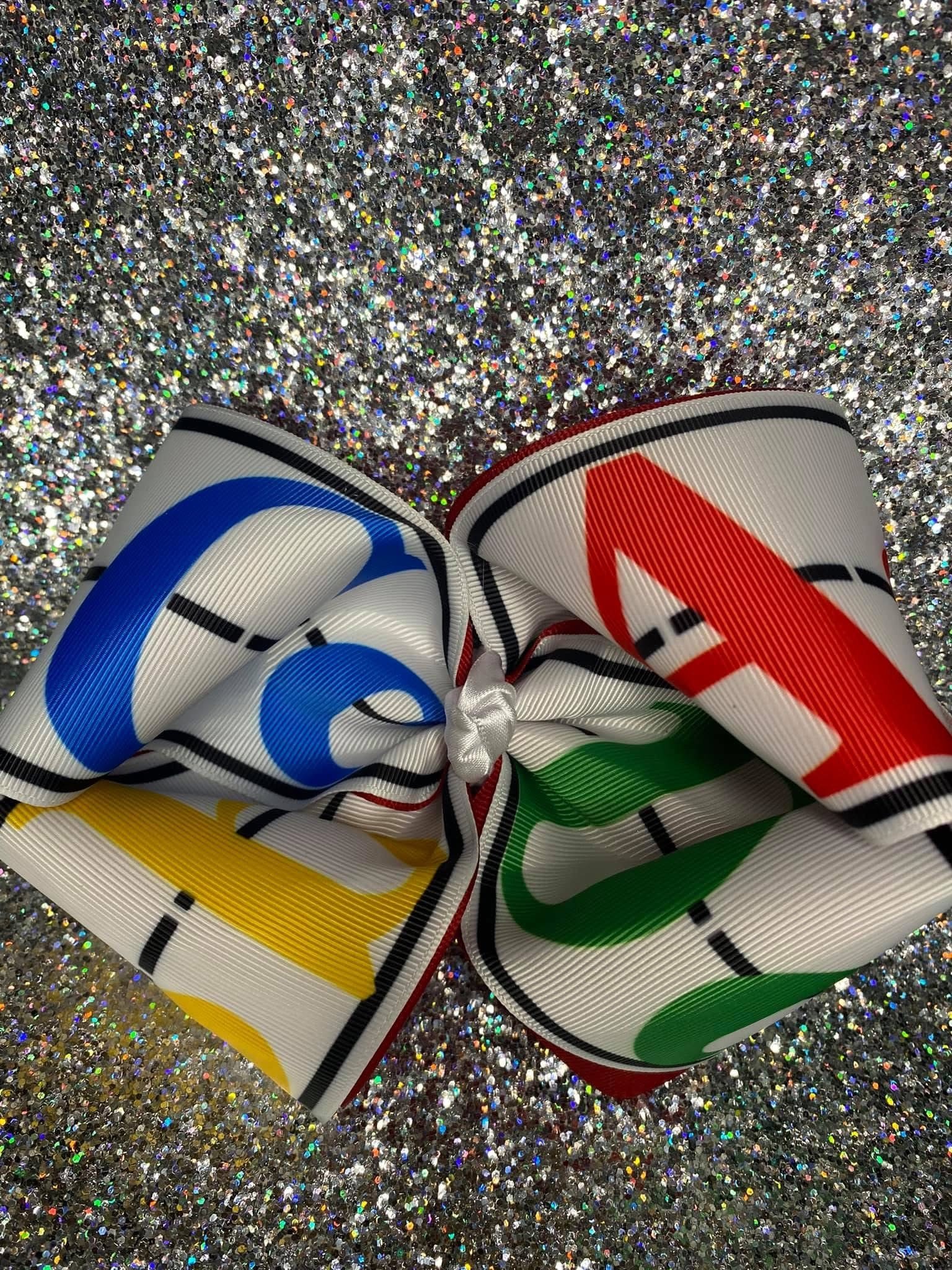 White School Big 4inch Bow