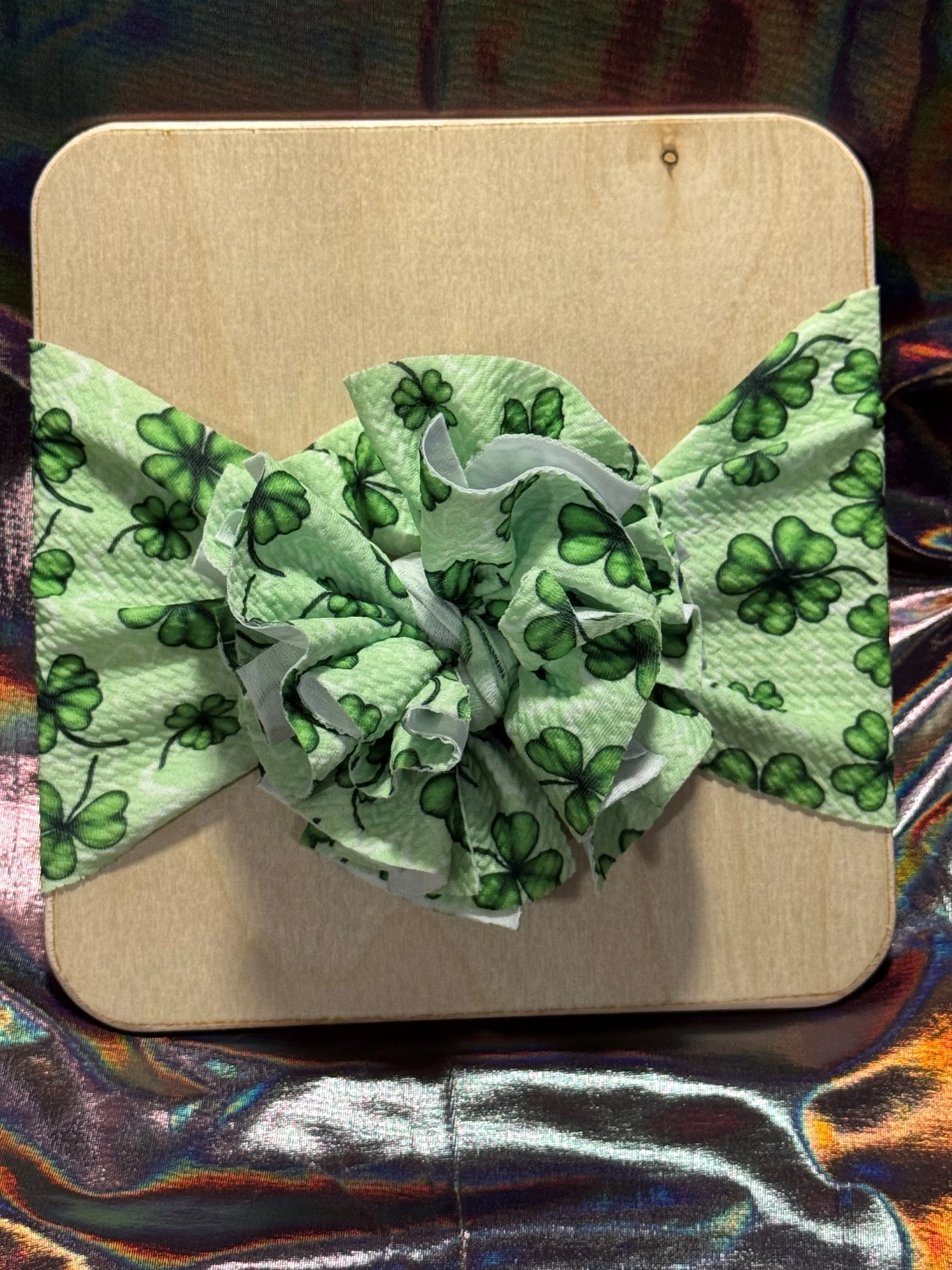 St. Pattys day Messy Head Wrap