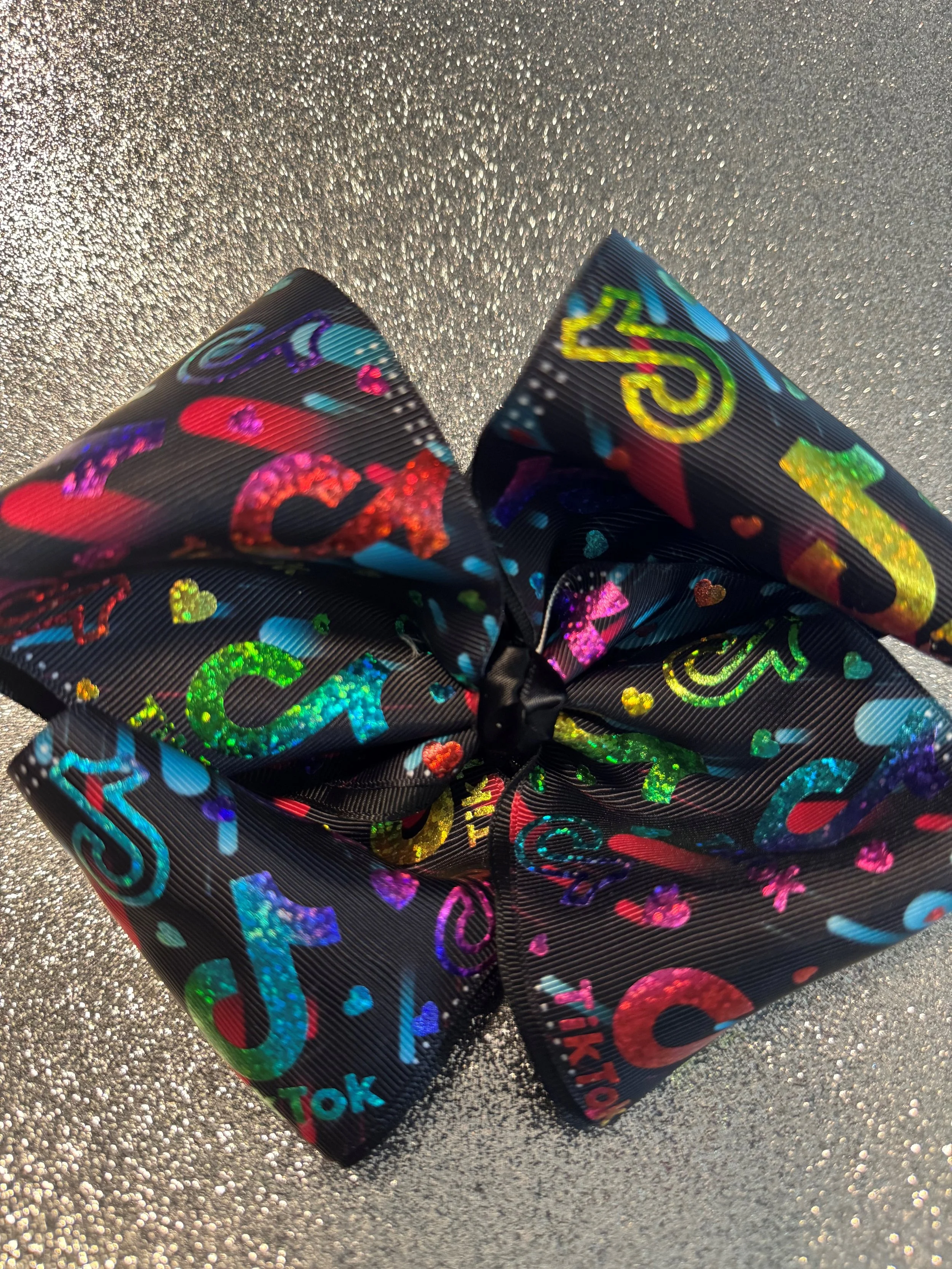 Metallic Tiktok Big 4inch Bow