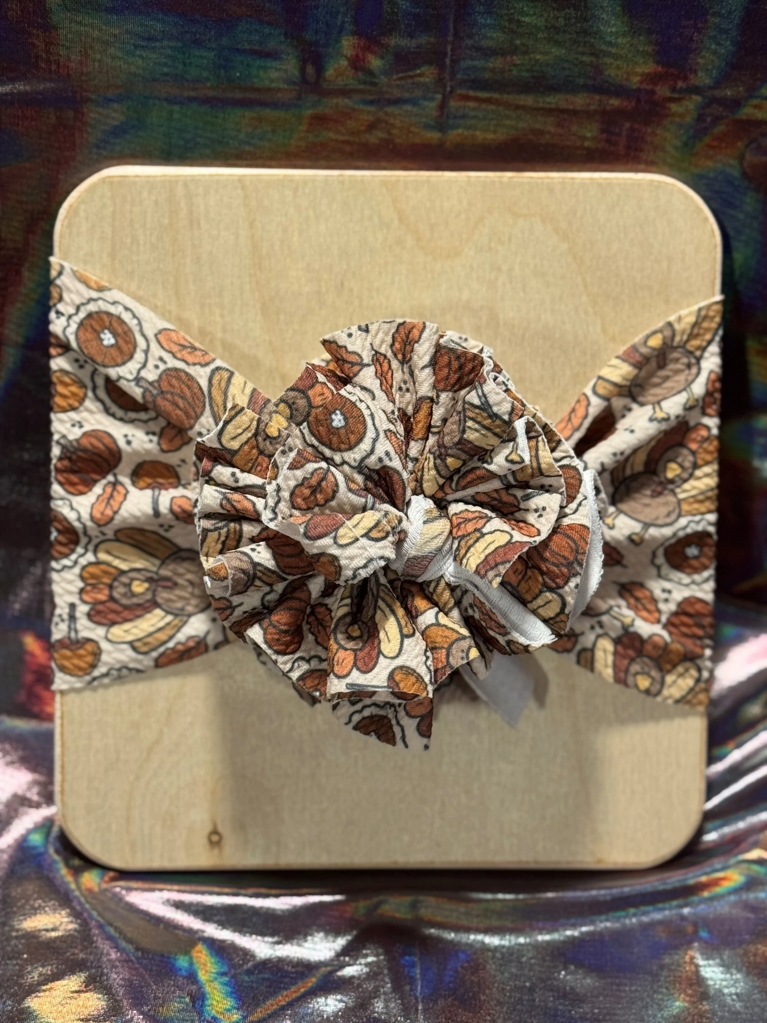 Thanksgiving Day Messy Head Wrap