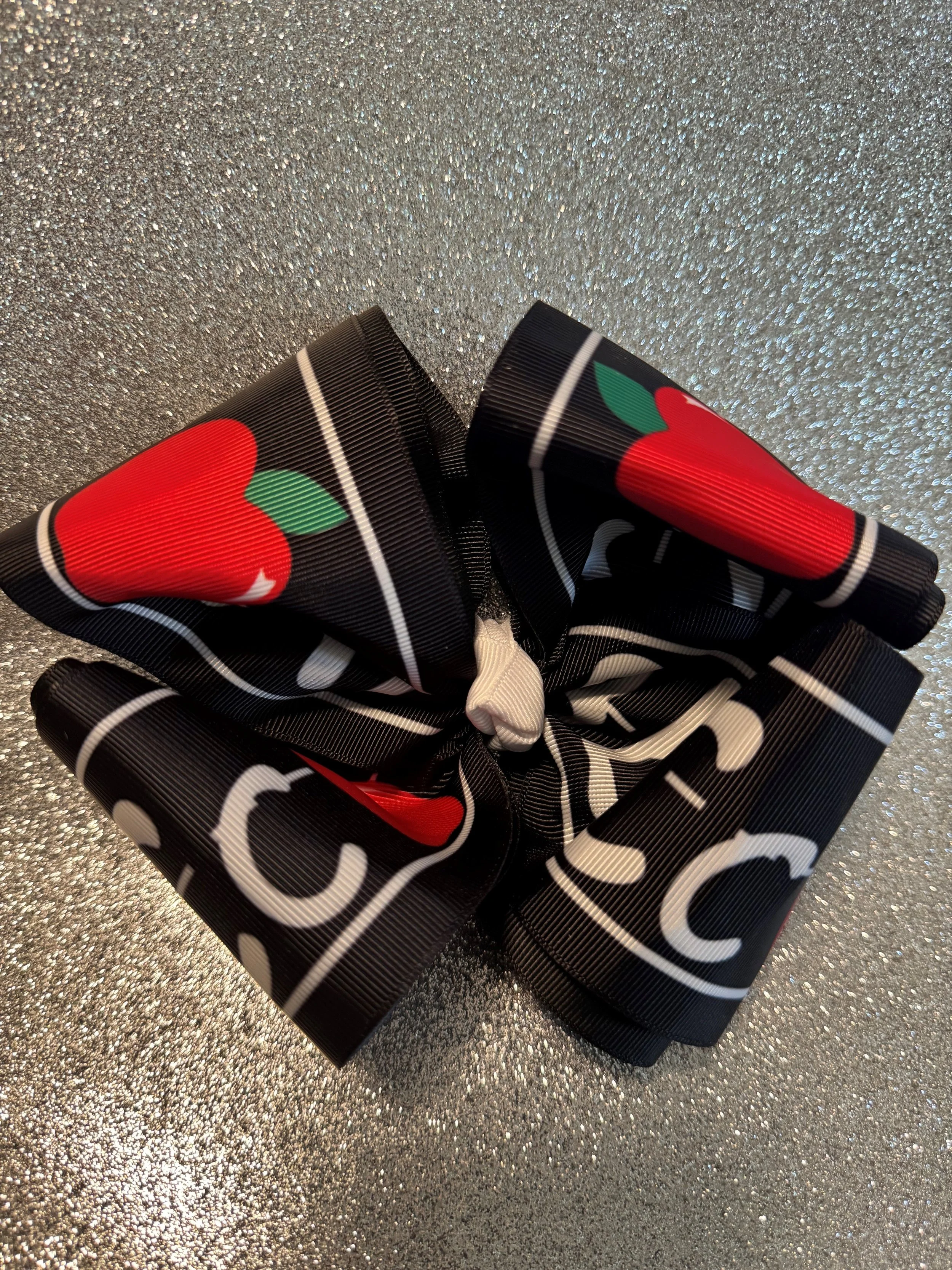 Black ABC School Big 4inch Bow