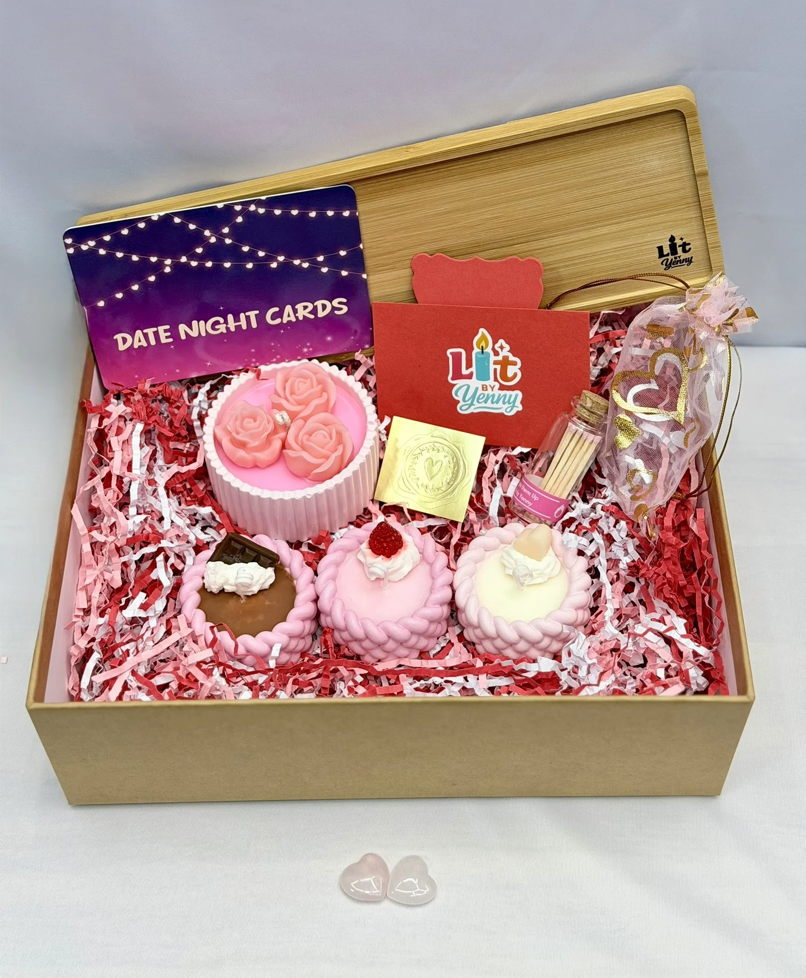 💝 Valentine’s Dessert Trio & Candle Ultimate Date Night Box