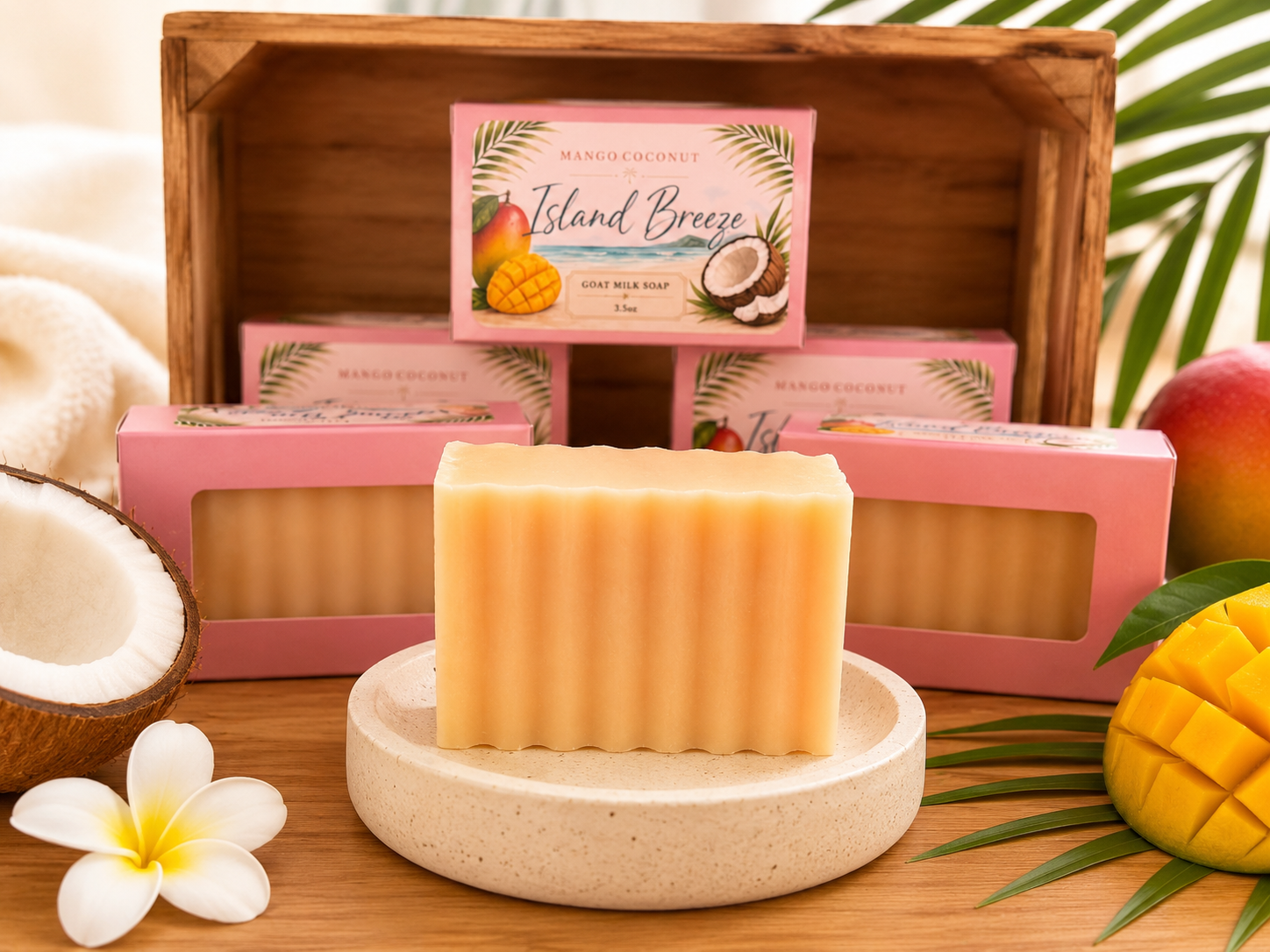 Island Breeze Mango Coconut Goat Milk Soap