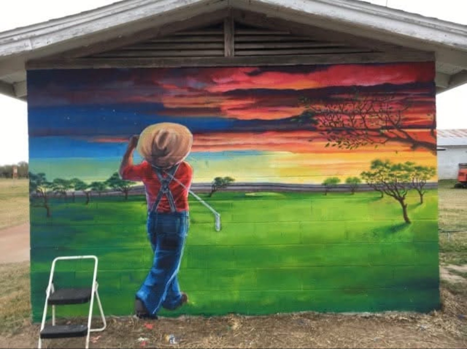 Mural at the Falfurrias Municipal Golf Course