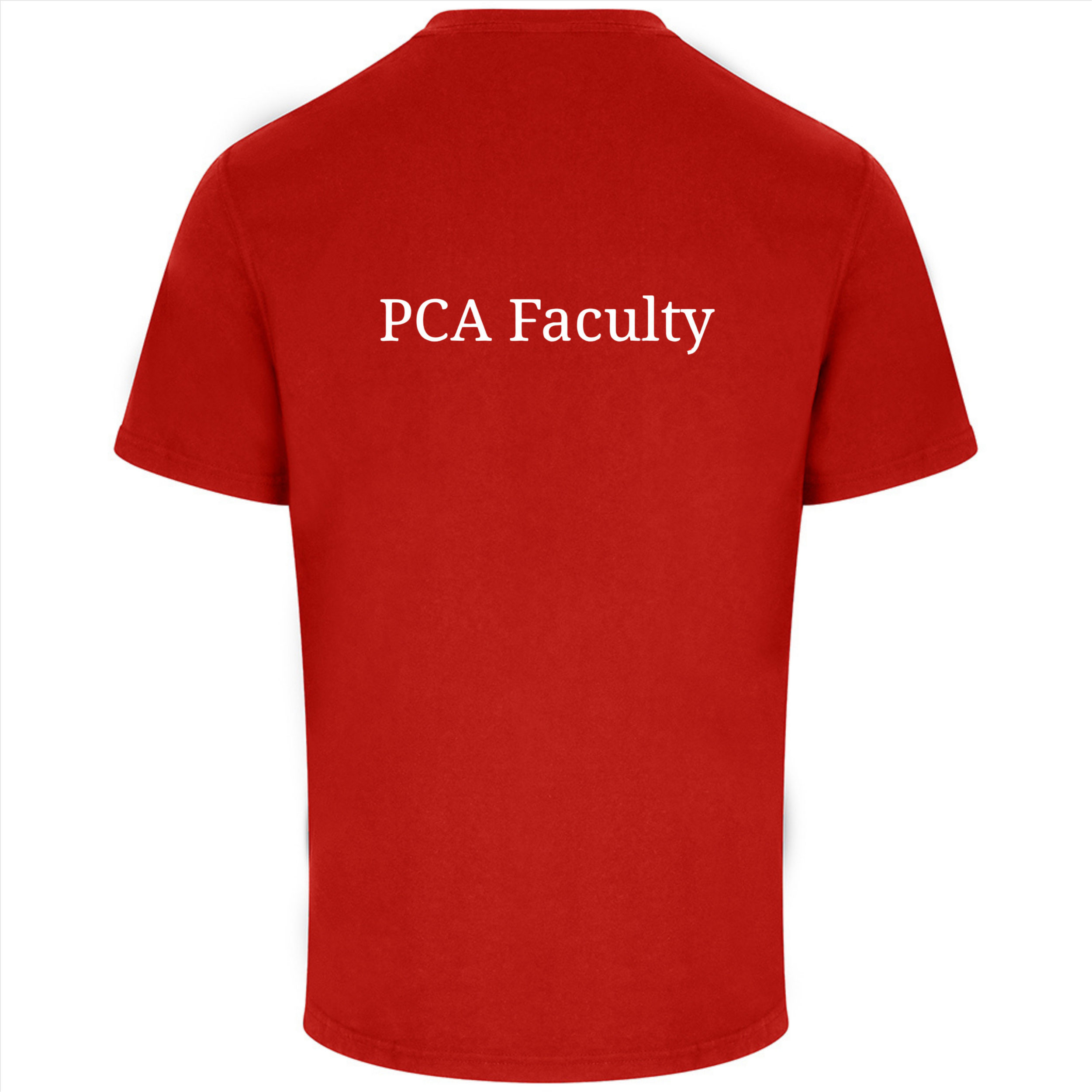PCA Faculty Red T-Shirt Back.png