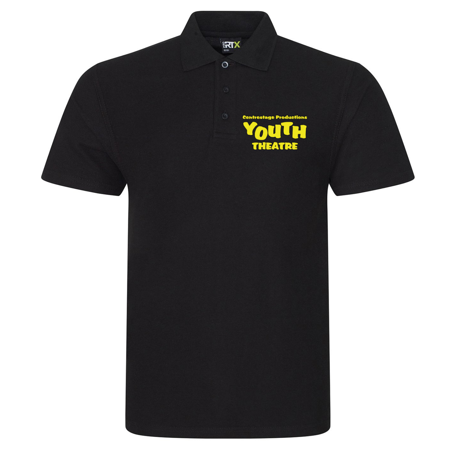 Centrestage Productions Black Polo Shirt