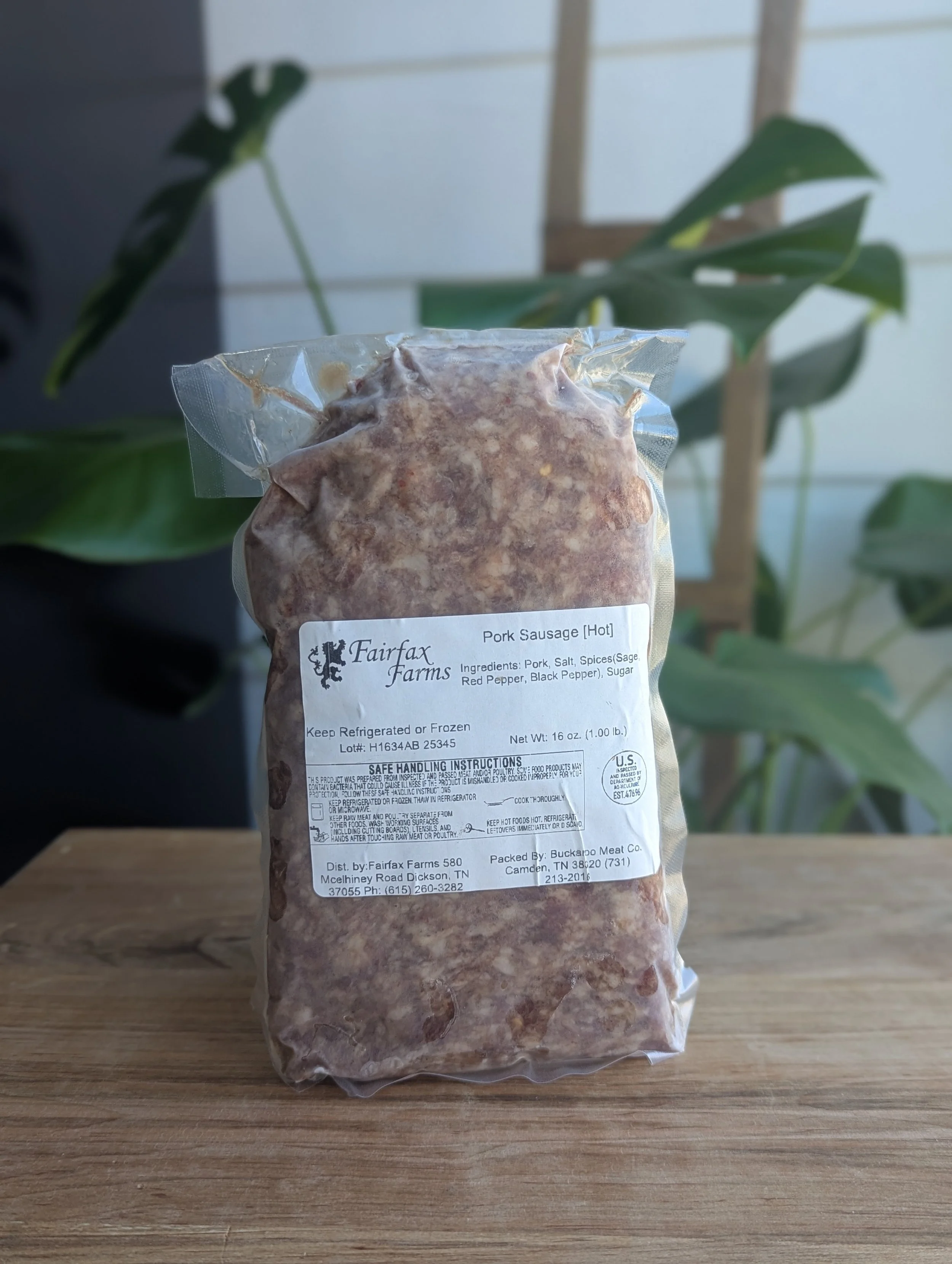 Fairfax Farms Pork Breakfast Sausage Hot