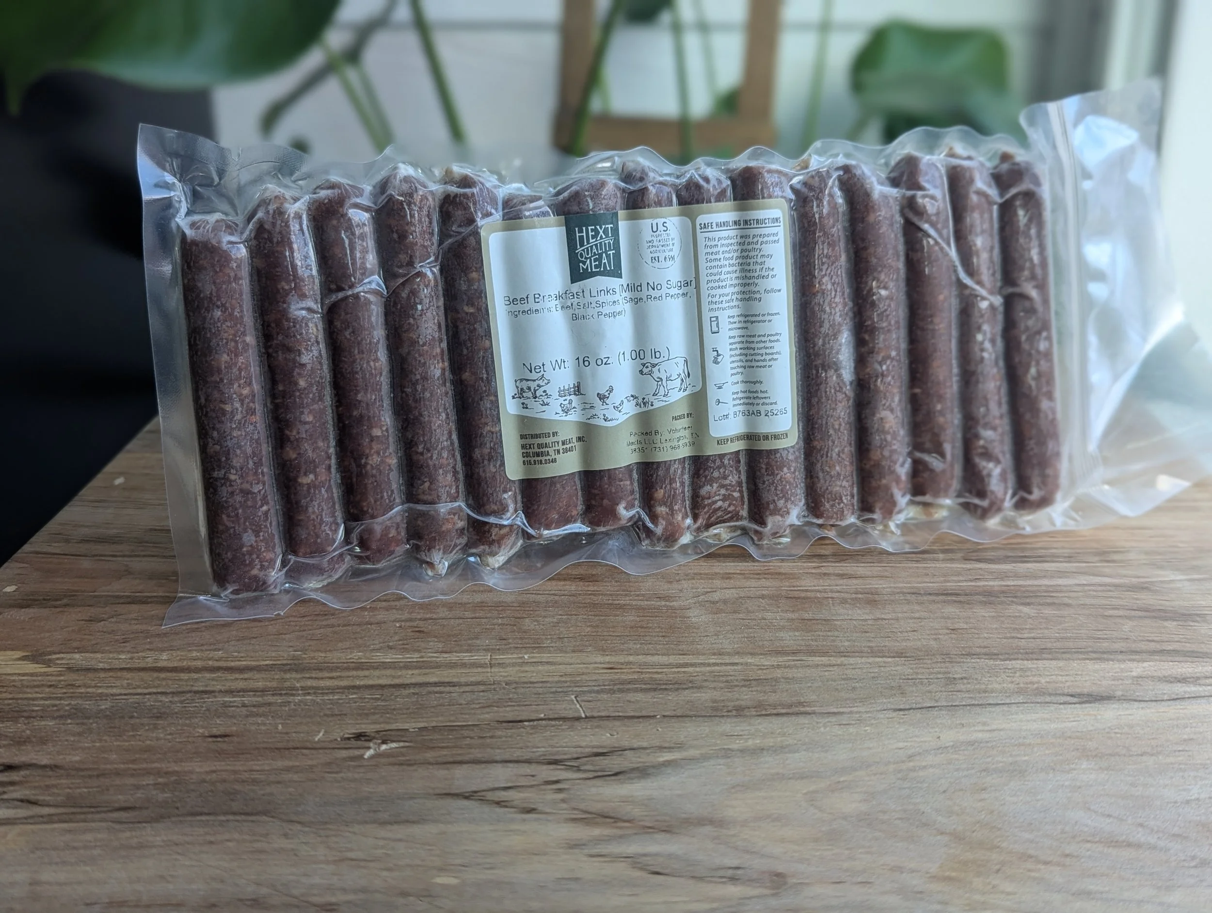 HQM Beef Breakfast Sausage Links