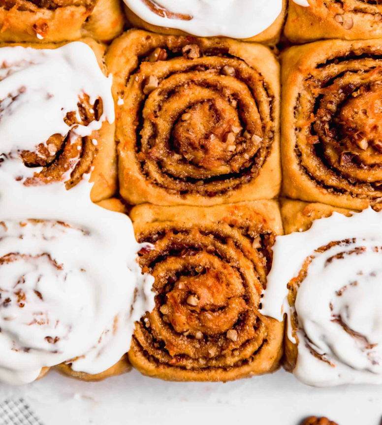 Carrot Cake Cinnamon Rolls