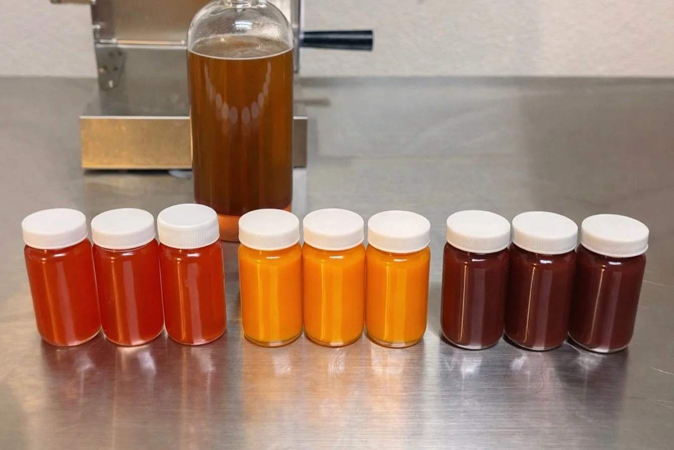 Three colors. Three flavors. All made from scratch in our kitchen. This is a peek at a custom tasting build for an upcoming event. Whether you&rsquo;re planning a health forward mocktail experience, a fresh juice bar, or a full cocktail setup, your b