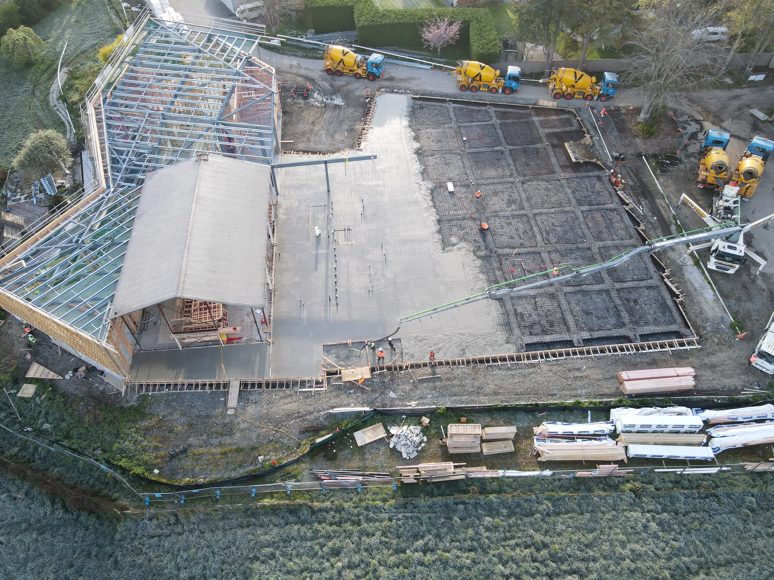 Second stage of the floor slab.