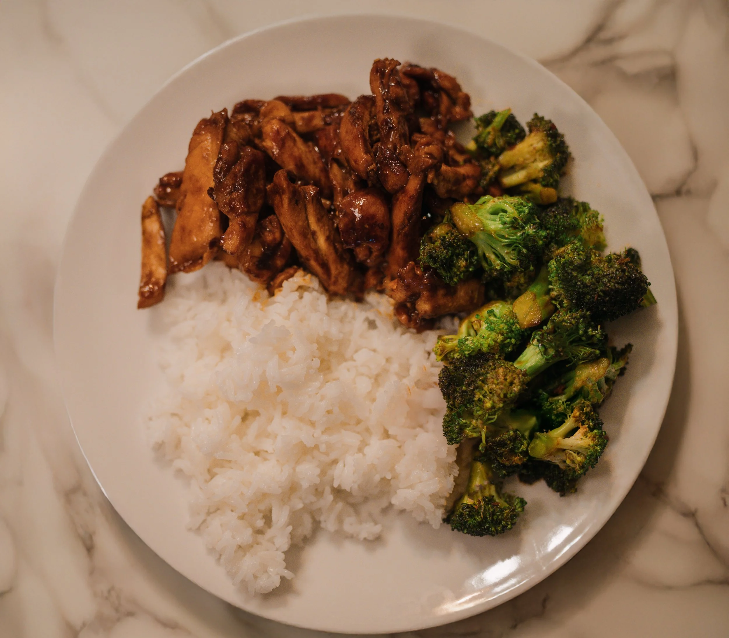 Teriyaki Chicken with Jasmine Rice & Garlic Sauteed Brocolli