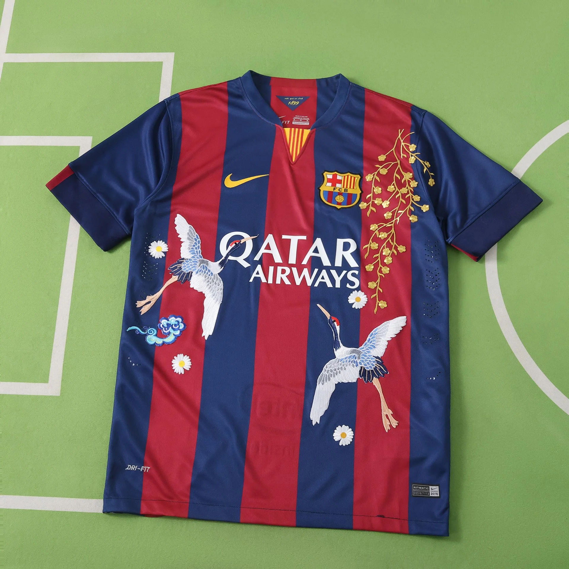 1415 season FC Barcelona home embroidery Fan version