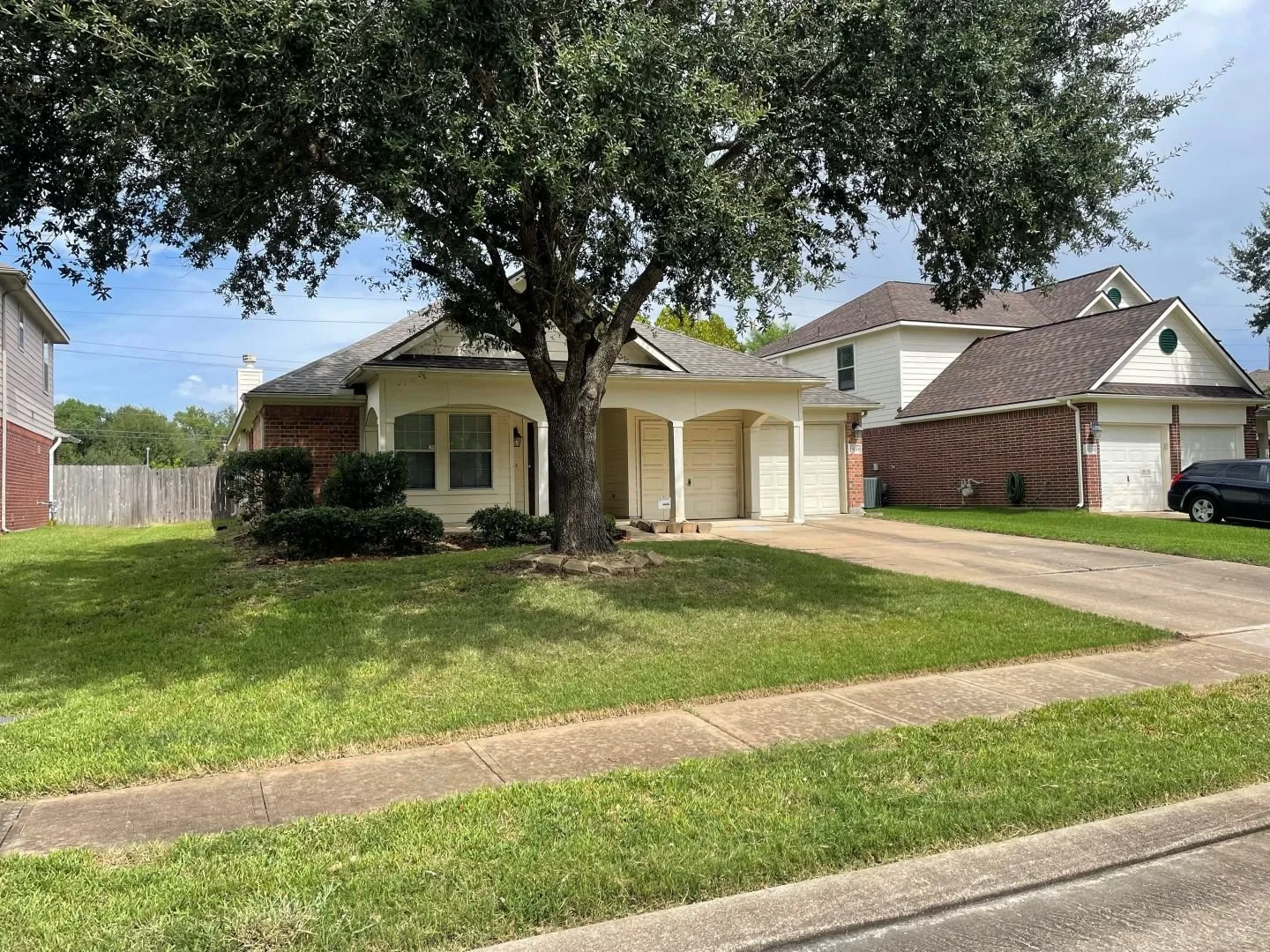 ReedMow property cleanup: finished front yard after cleanup, Sugar Land, TX