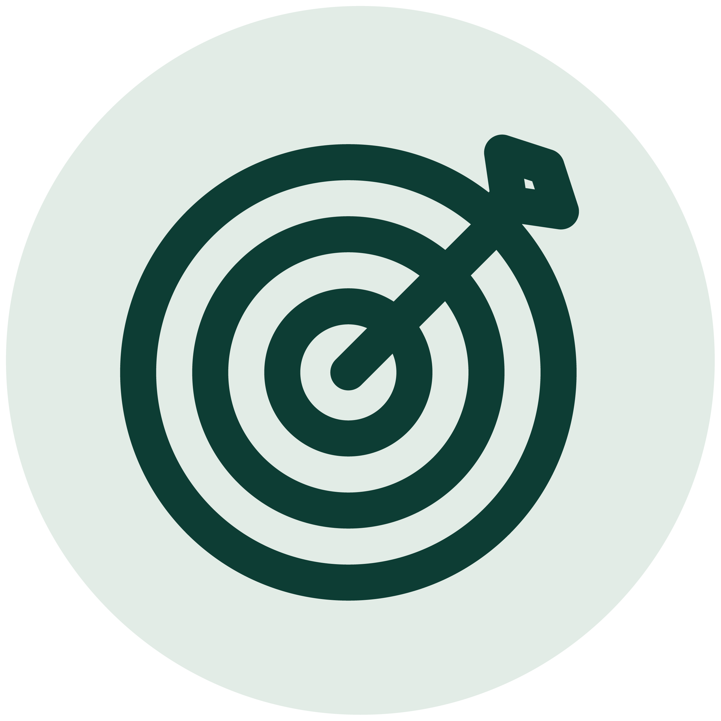 Close-up of a target with concentric circles and an arrow hitting the bullseye.