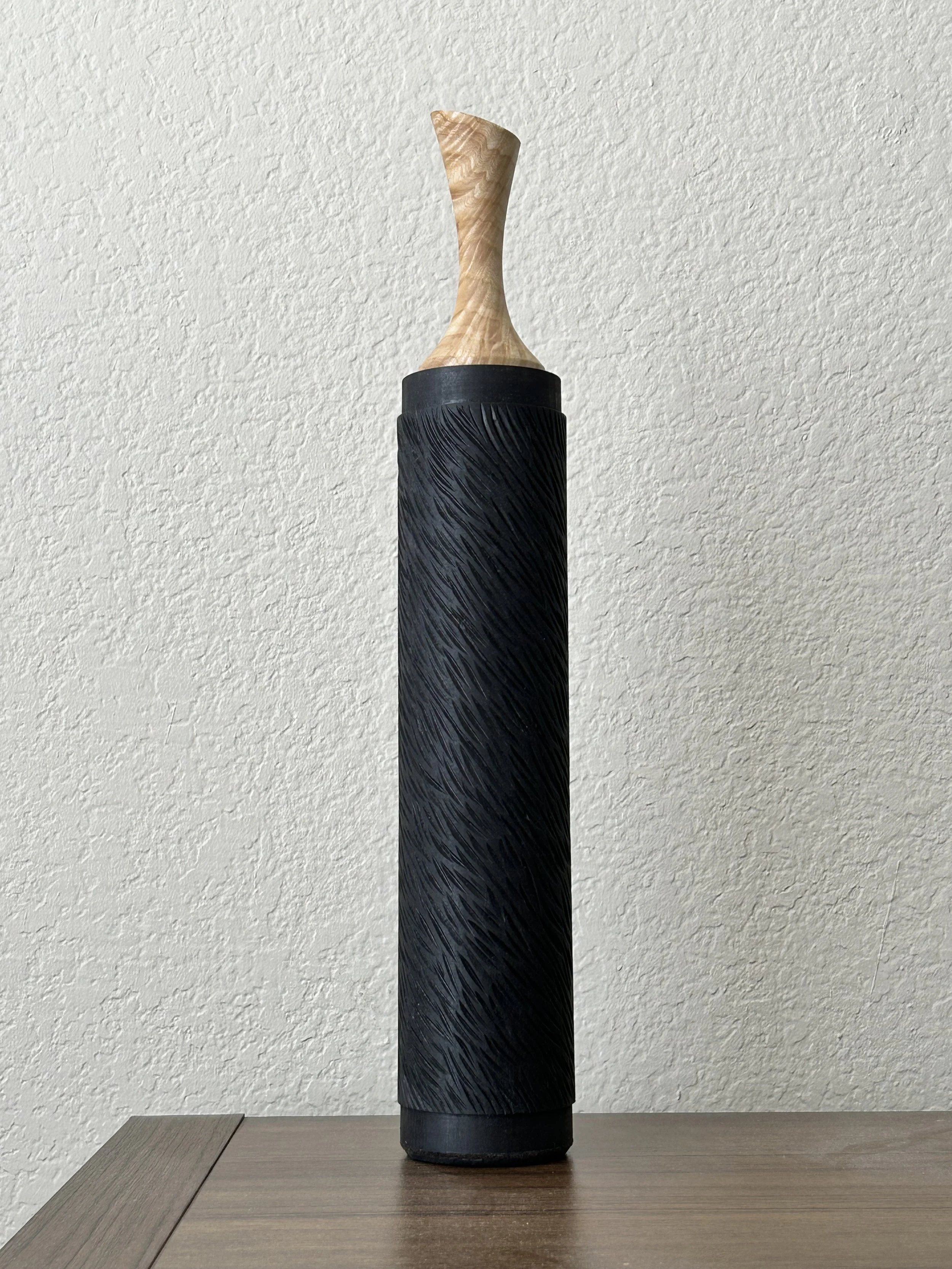 Hand Carved Maple and Figured Ash