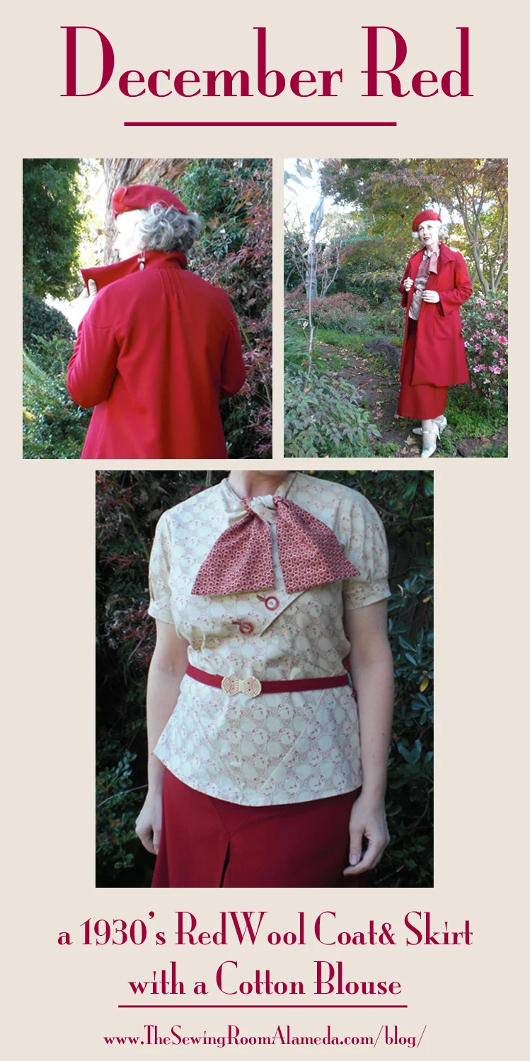 December Red - A Red Wool 1930's Ensemble