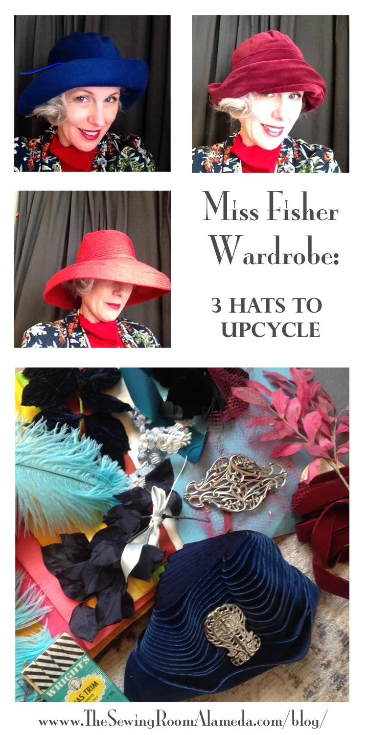 Miss Fisher Wardrobe: Antique Faire HATS to UPCYCLE & Trim