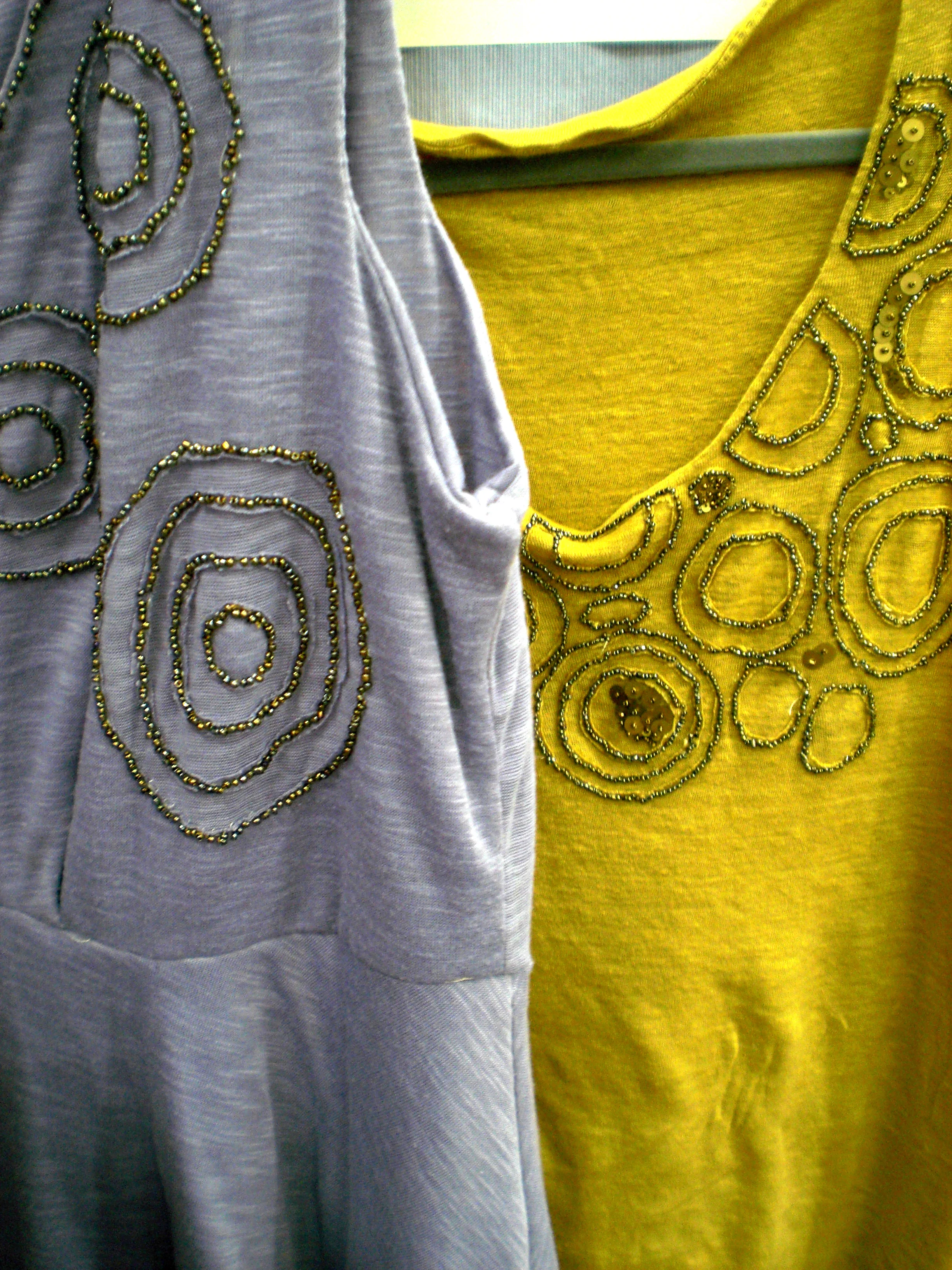 beading details from Tracey Walker's knit pieces in her collection